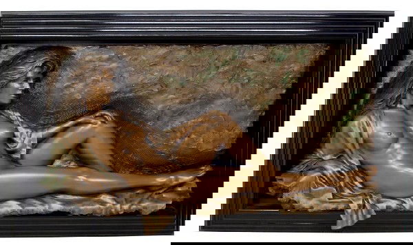 SCULPTURE "FASCINATION", BILL MACK, ARTIST PROOF: Bill Mack limited edition bonded bronze sculpture, "Fascination", signed upper right Bill Mack (Minnesota, b. 1949), marked upper left AP (artist proof #15 of 25), a reclining nude female figure, sigh