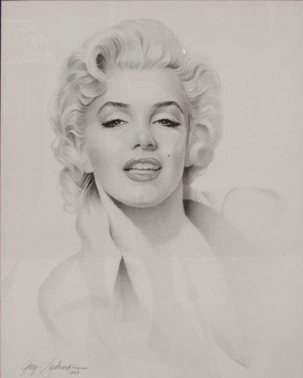 MARILYN MONROE PRINT, 20 U.S. STAMPS, GARY SADERUP