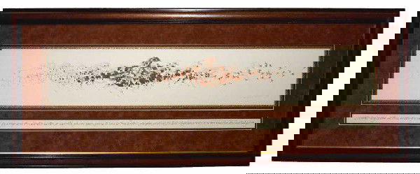 LIMITED PRINT, WHEN WIND HAD WINGS, BEV DOOLITTLE: Framed limited edition print, When the Wind Had Wings, by Bev Doolittle (American, b.1947), pencil signed and numbered 53,922/57,500 lower right, caption below "A broken song beneath the snow, the ech