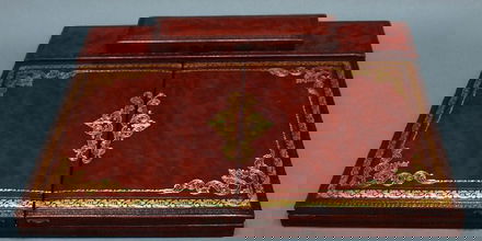 31 Italian Gilt Embossed Leather Desk Set Horchow Sep 25 2010