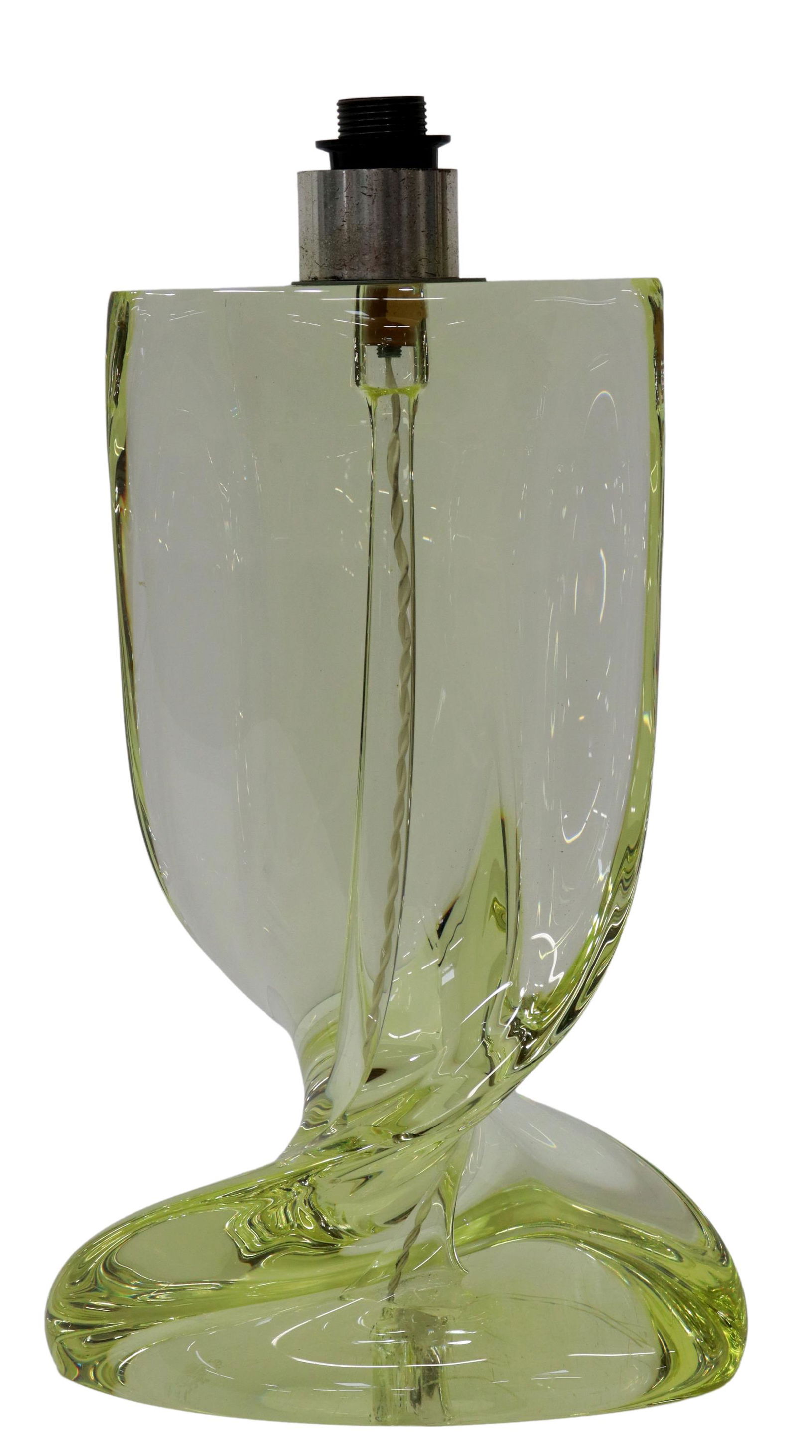 FRENCH SEVRES MODERN CRYSTAL SCULPTURAL LAMP (1 of 3)