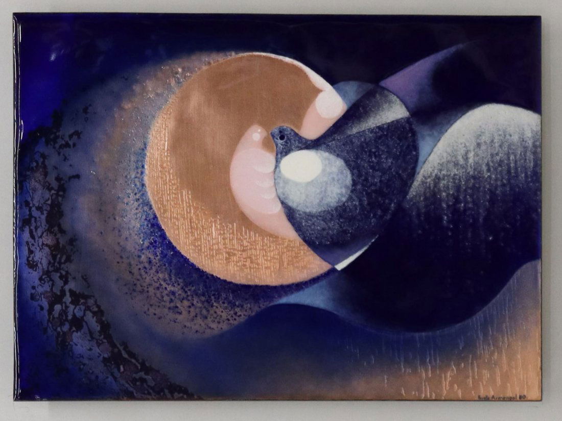 PEROTE ARMENGOL PELLICER ENAMEL ON COPPER PLAQUE (1 of 3)