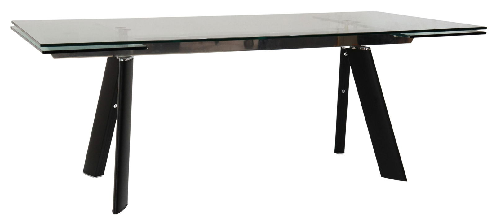 NAOS ITALIAN MODERN GLASS DRAW-LEAF TABLE (1 of 4)