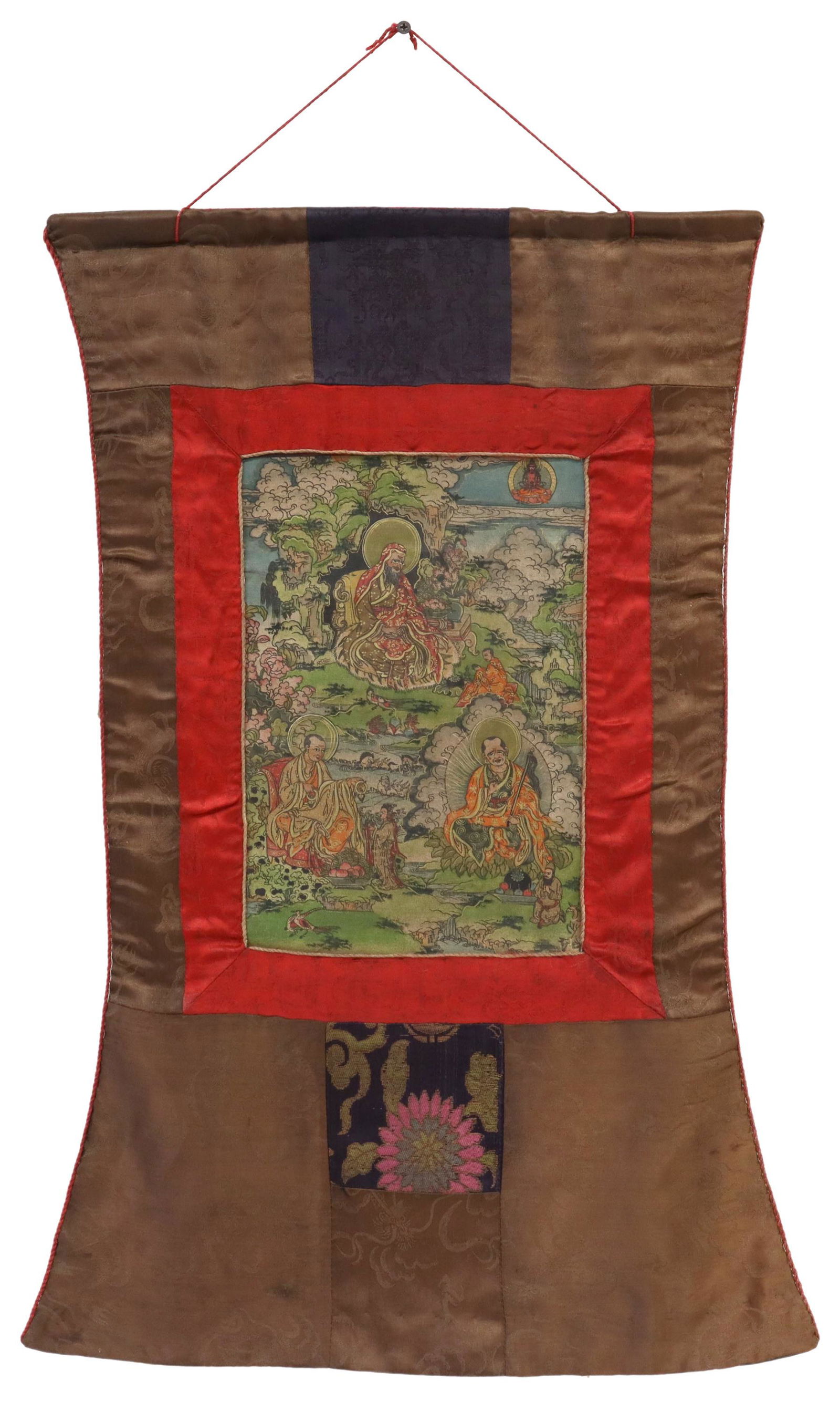 ASIAN BUDDHIST HAND-PAINTED THANGKA (1 of 4)