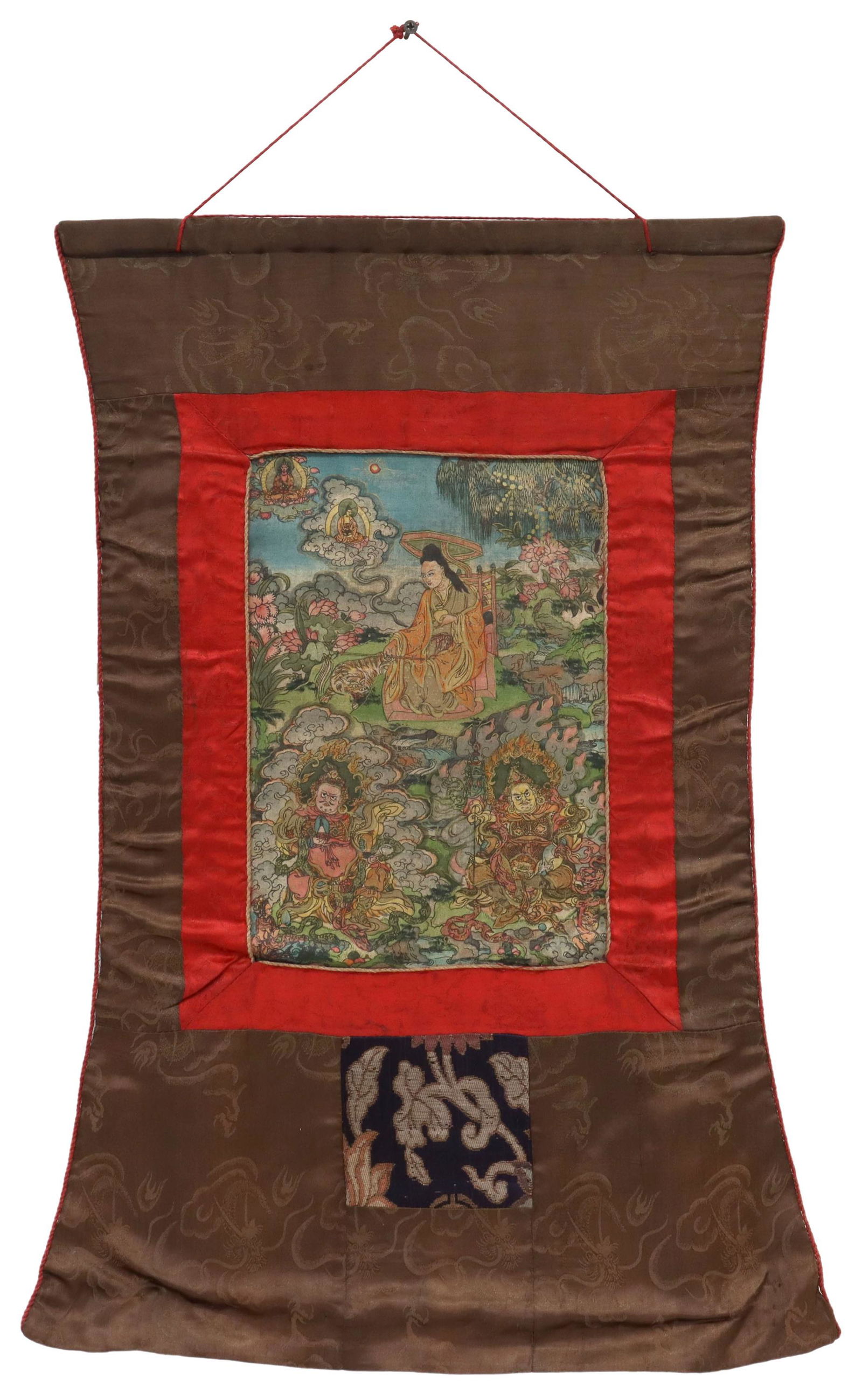 ASIAN BUDDHIST HAND-PAINTED THANGKA (1 of 4)