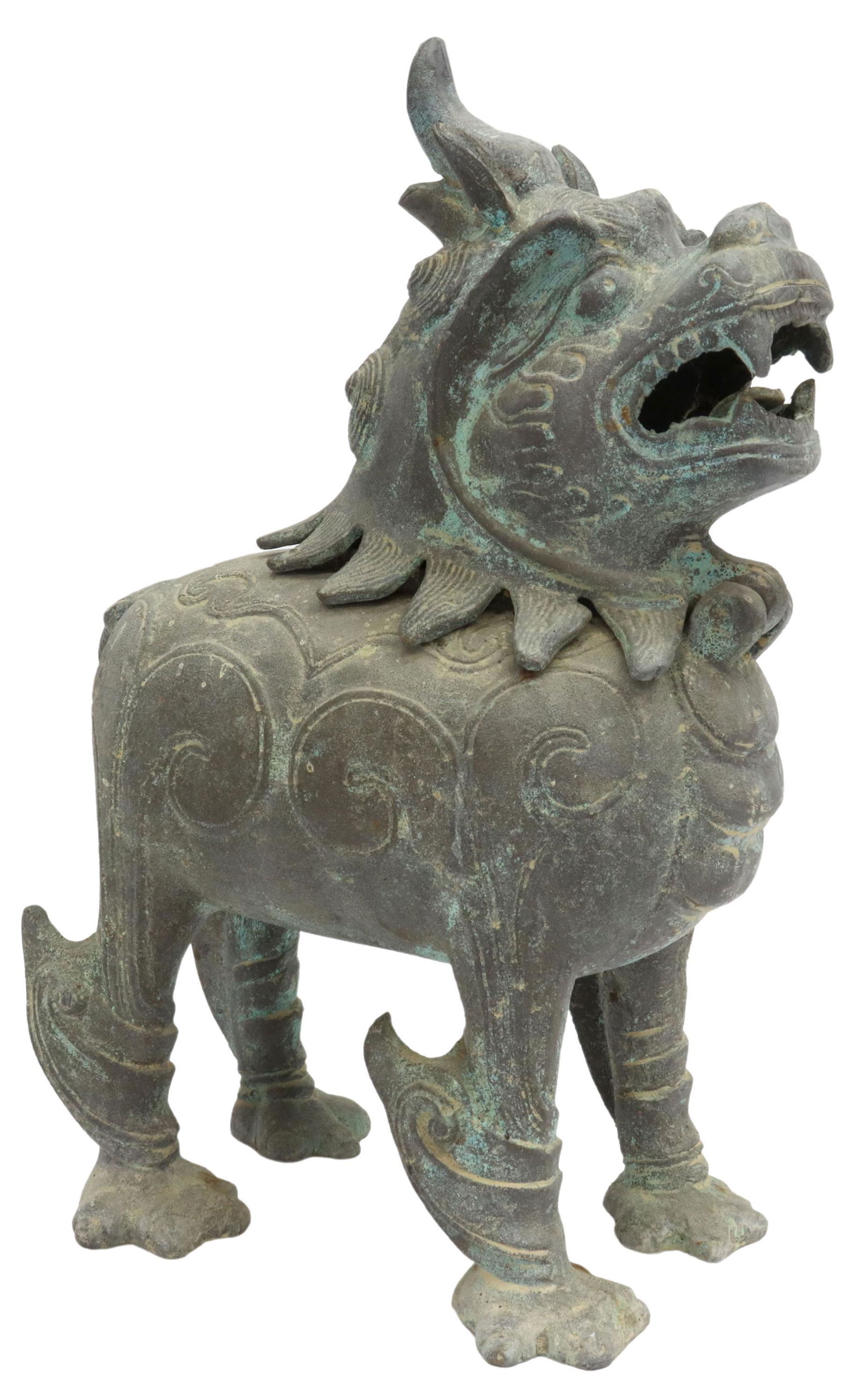 CHINESE BRONZE LUDUAN-FORM CENSER INCENSE BURNER (1 of 5)