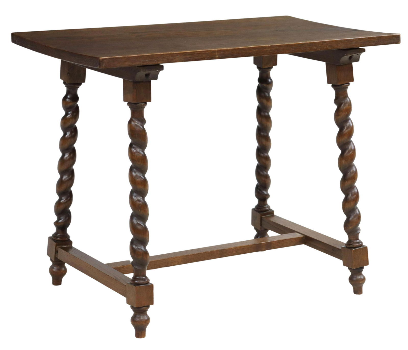 SPANISH BAROQUE STYLE OAK SIDE TABLE, 26"H (1 of 4)
