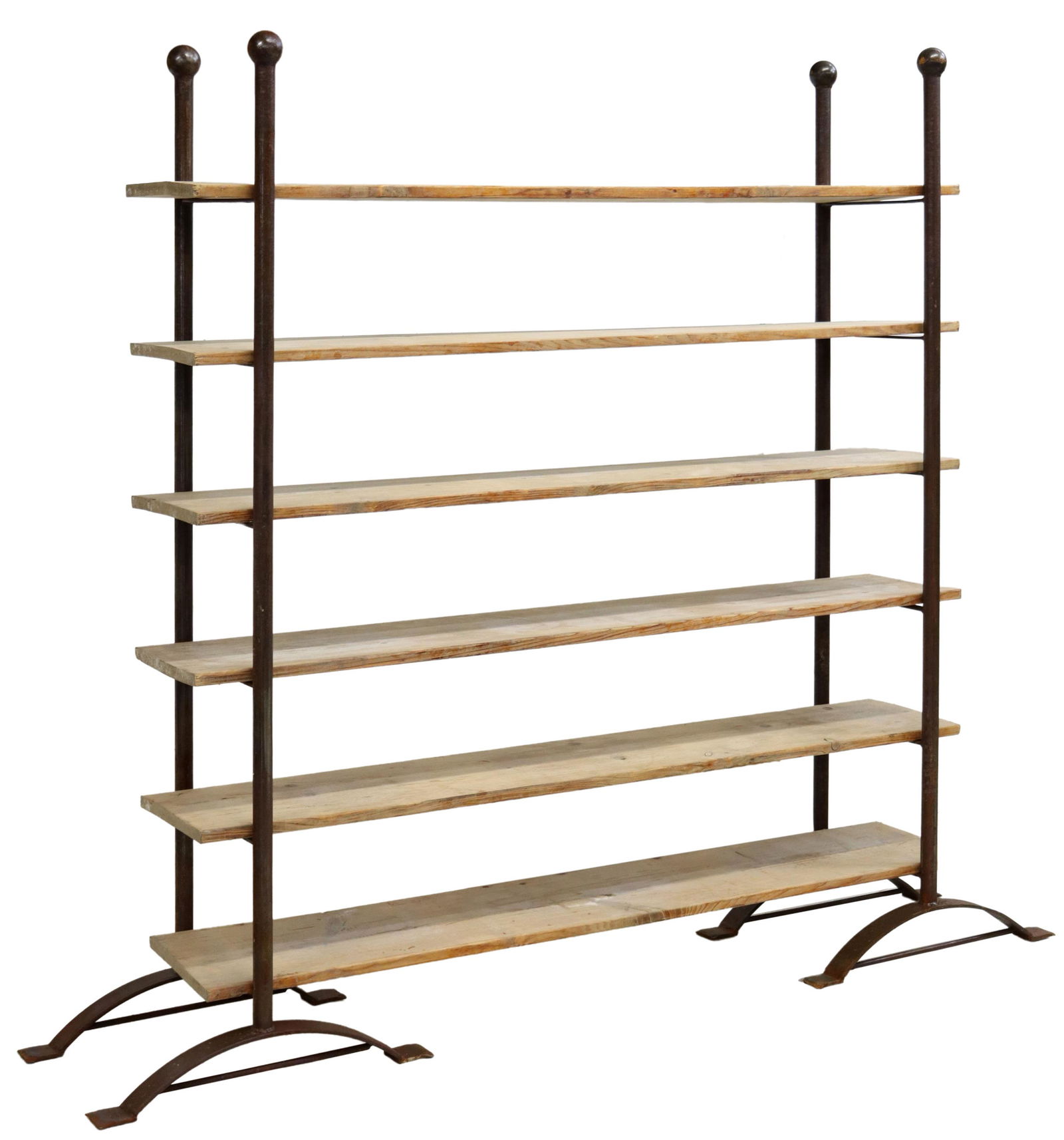RUSTIC IRON FRAME & PINE SHELVES BAKER'S RACK (1 of 3)