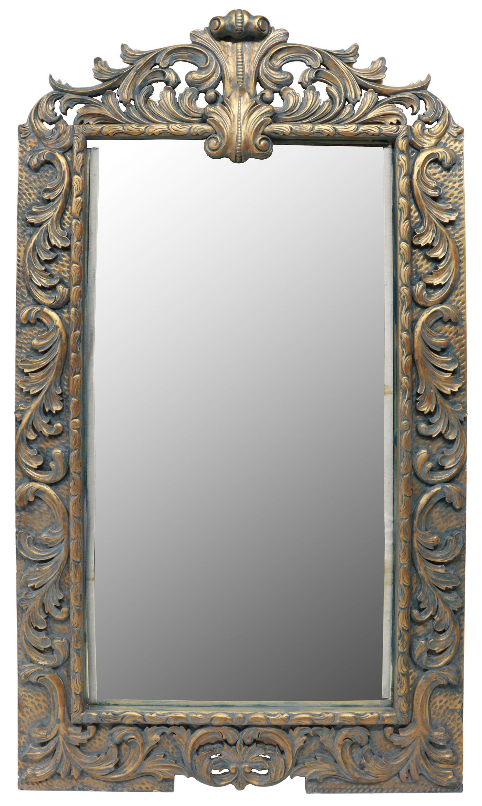 MONUMENTAL LOUIS XV STYLE PARCEL GILT MIRROR, 97"H (1 of 3)