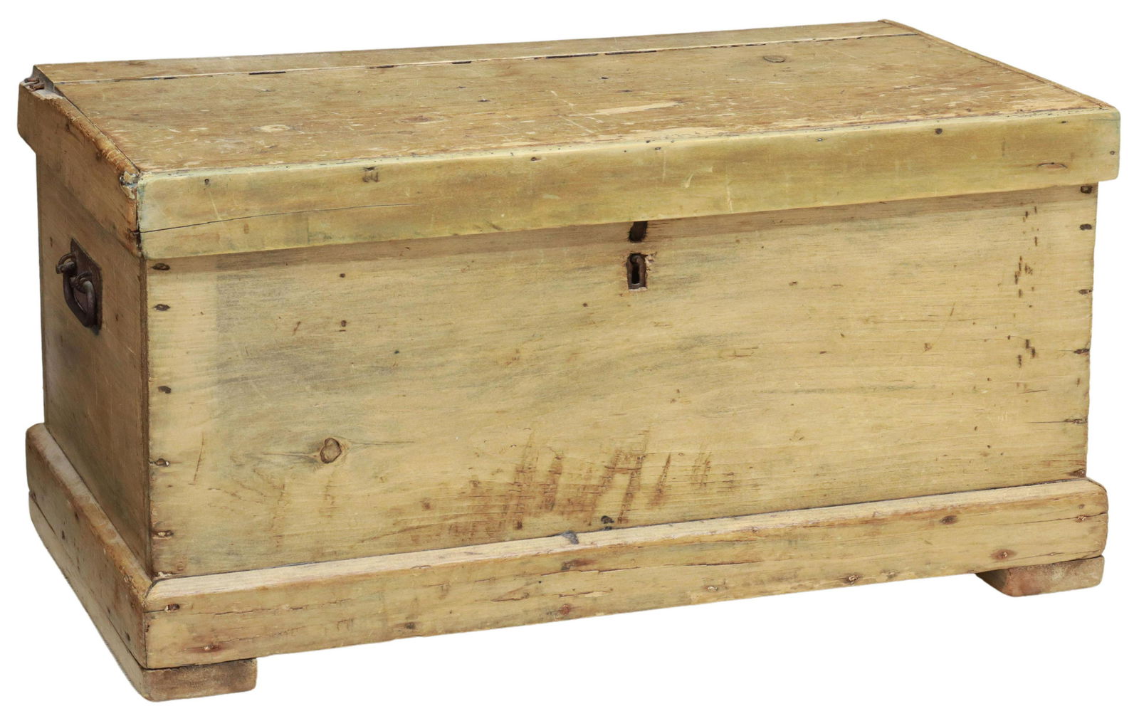 ANTIQUE AMERICAN PINE STORAGE TRUNK (1 of 5)