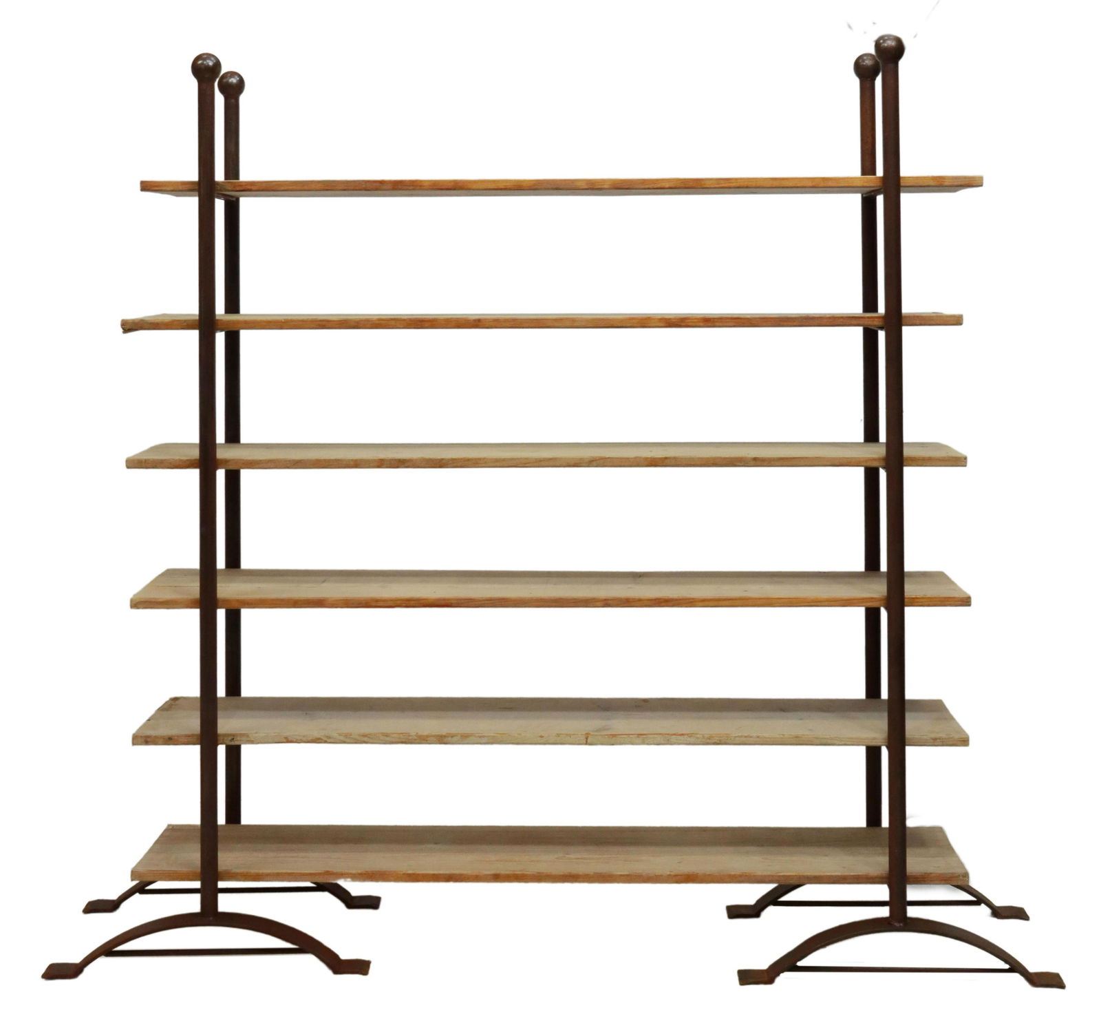 RUSTIC IRON FRAME & PINE SHELVES BAKER'S RACK (1 of 2)