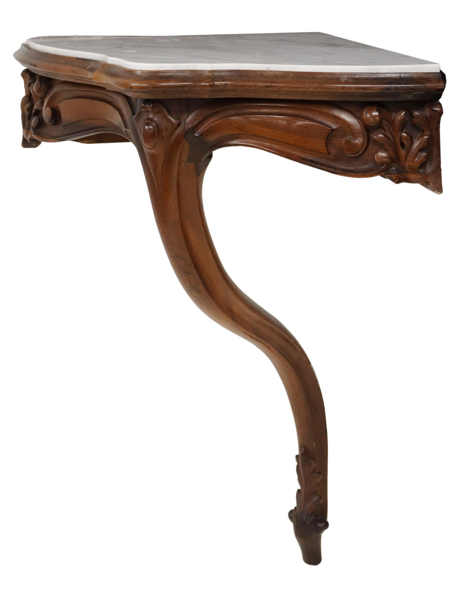 FRENCH MARBLE-TOP CORNER WALL BRACKET CONSOLE (1 of 3)