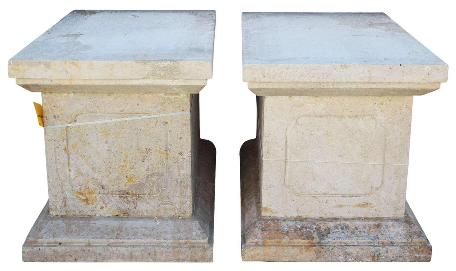 (2) ARCHITECTURAL CAST STONE PLINTHS, 19.25"H (1 of 2)