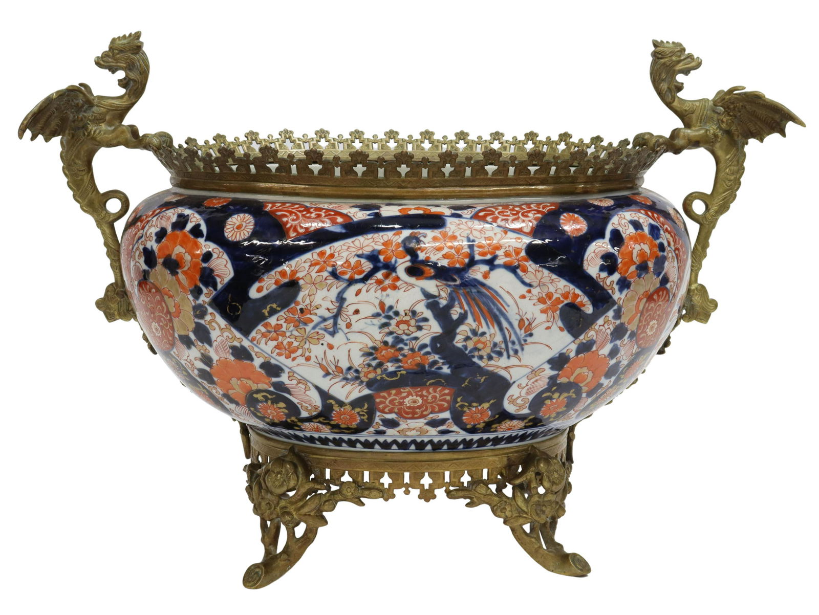 LARGE BRONZE-MOUNTED IMARI PALETTE JARDINIERE (1 of 6)