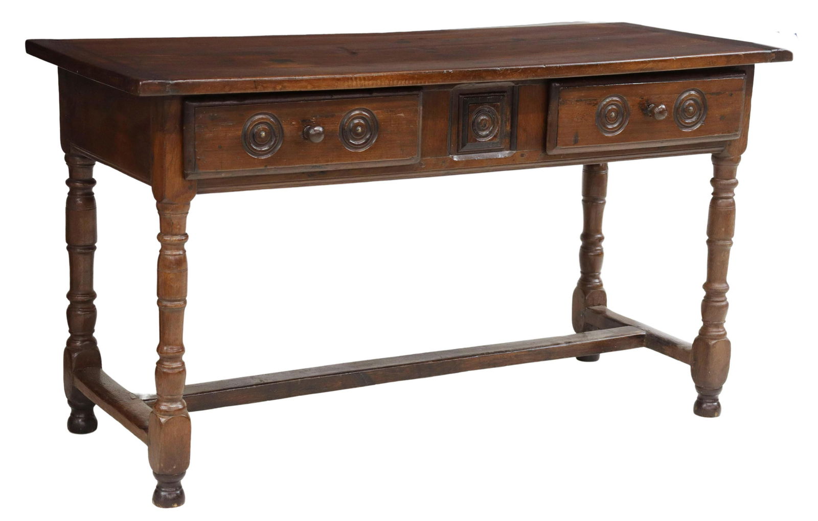 FRENCH PROVINCIAL WALNUT TABLE, EARLY 19TH C. (1 of 5)