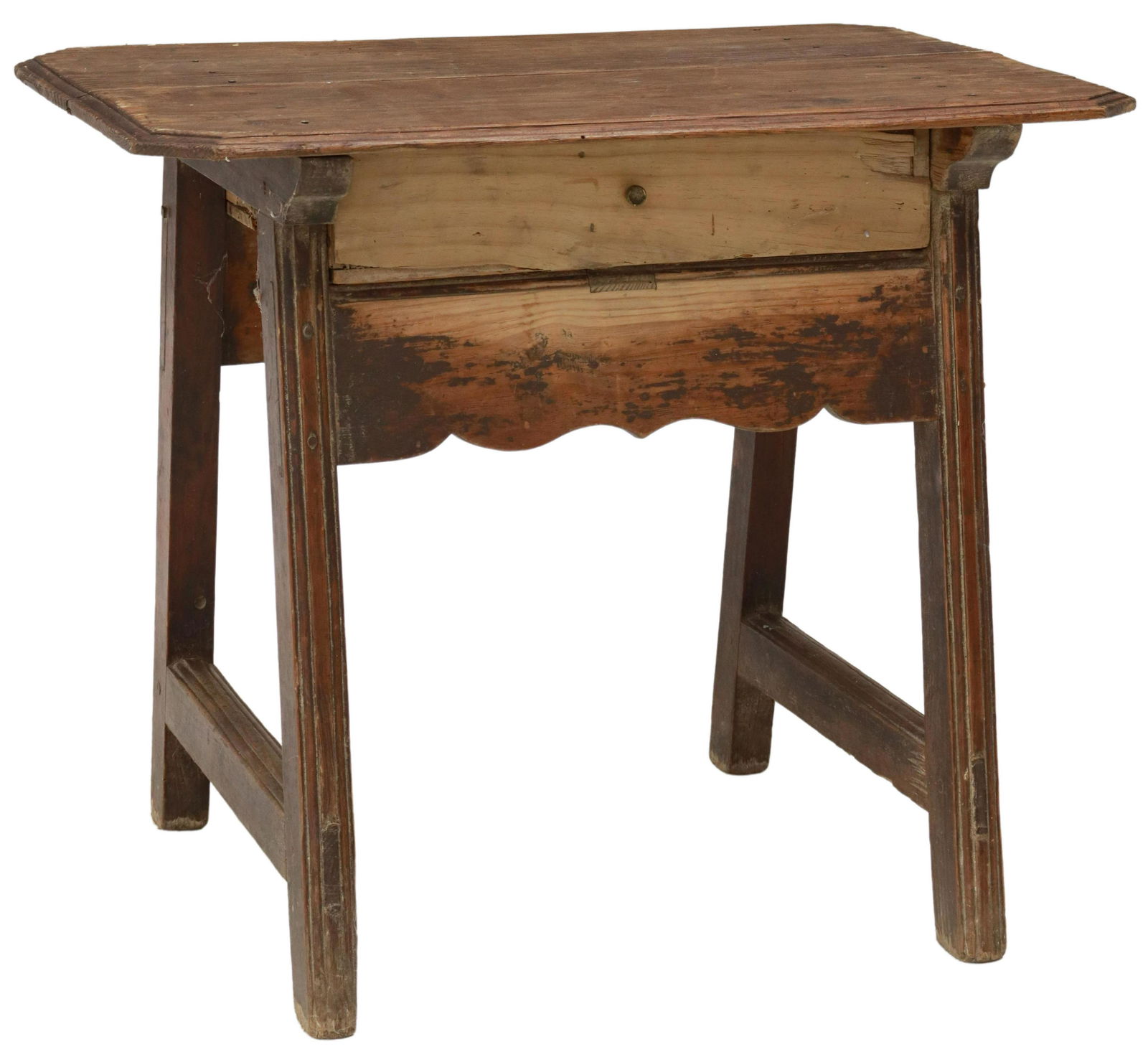 SMALL SPANISH TWO-BOARD TOP WORK TABLE (1 of 5)