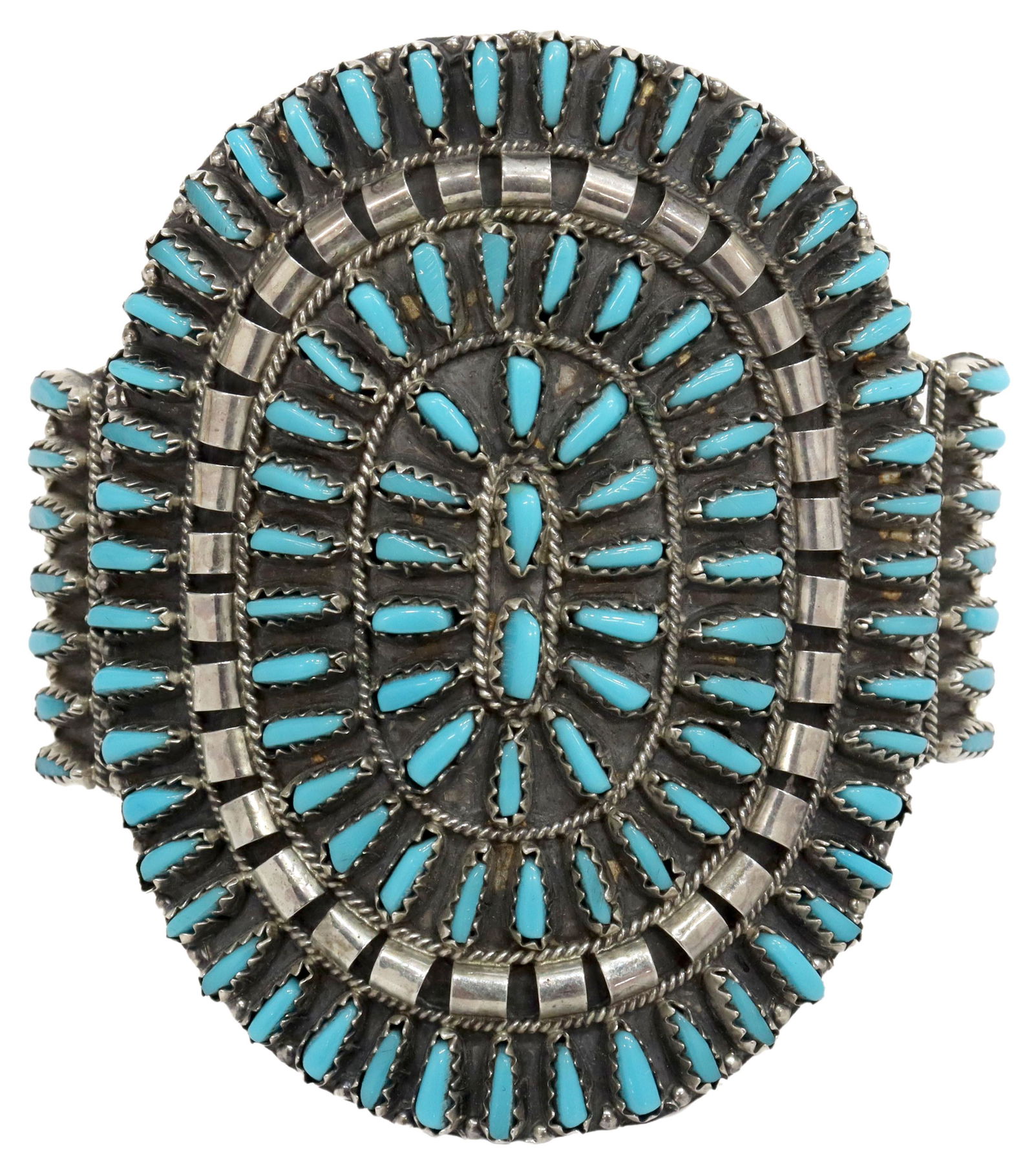 VIOLET BEGAY NAVAJO STERLING PETIT POINT CUFF (1 of 5)
