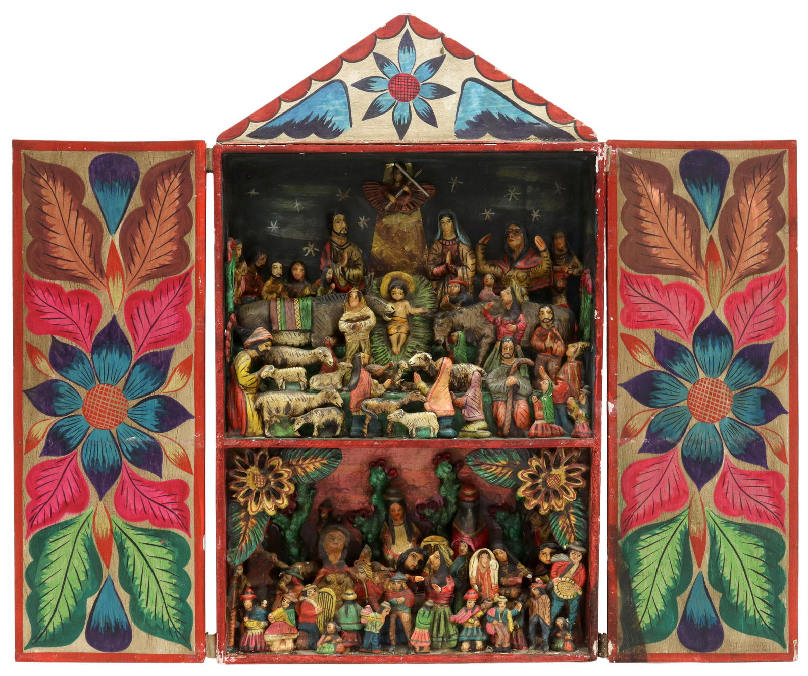 NICARIO JIMENEZ (ATTR.) PERUVIAN NATIVITY RETABLO (1 of 6)