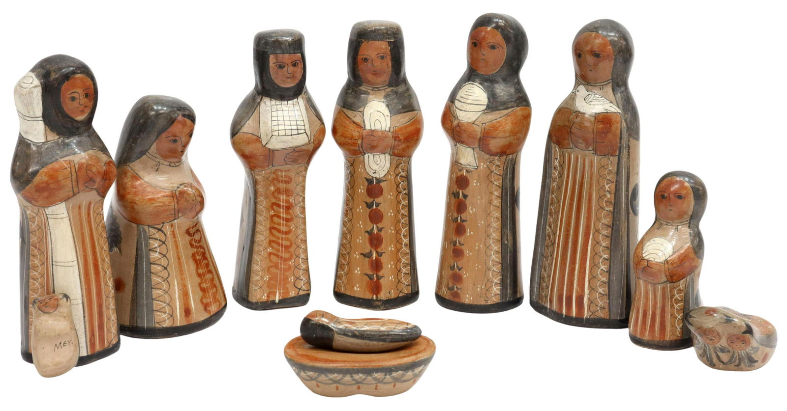 (10) TONALA POTTERY CRECHE NATIVITY SCENE, MEXICO (1 of 6)