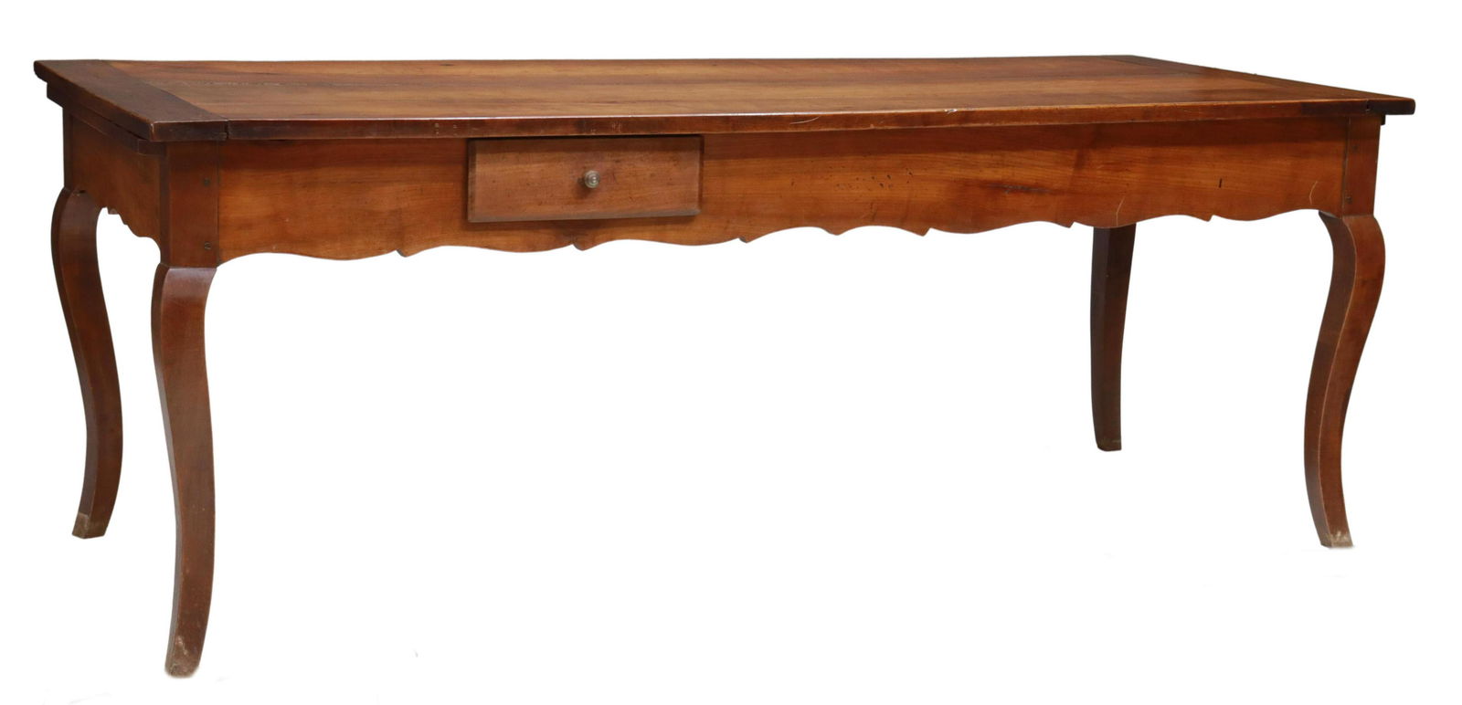 FRENCH PROVINCIAL FRUITWOOD FARMHOUSE TABLE (1 of 5)