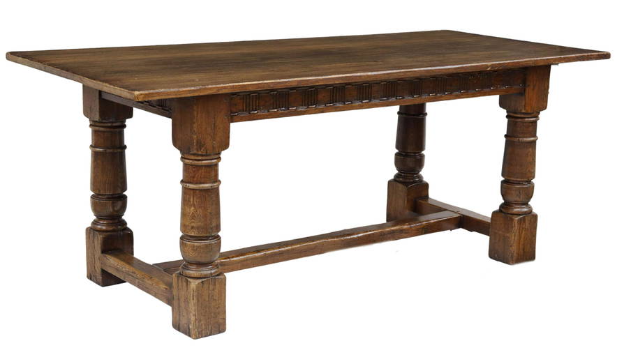 ENGLISH OAK PLANKTOP REFECTORY TABLE Dec 04, 2021 Austin Auction