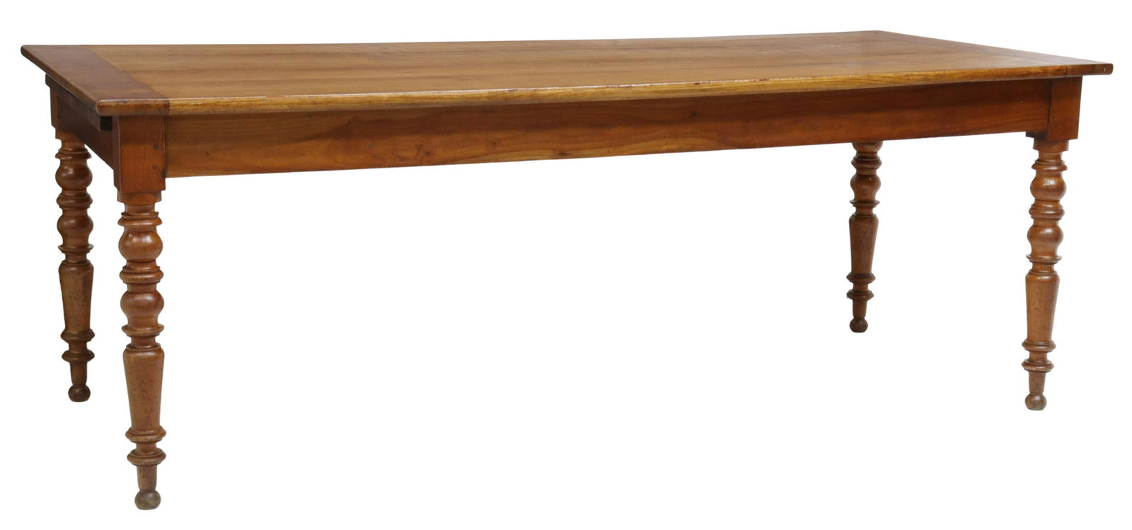 FRENCH PROVINCIAL FRUITWOOD FARMHOUSE DINING TABLE (1 of 8)