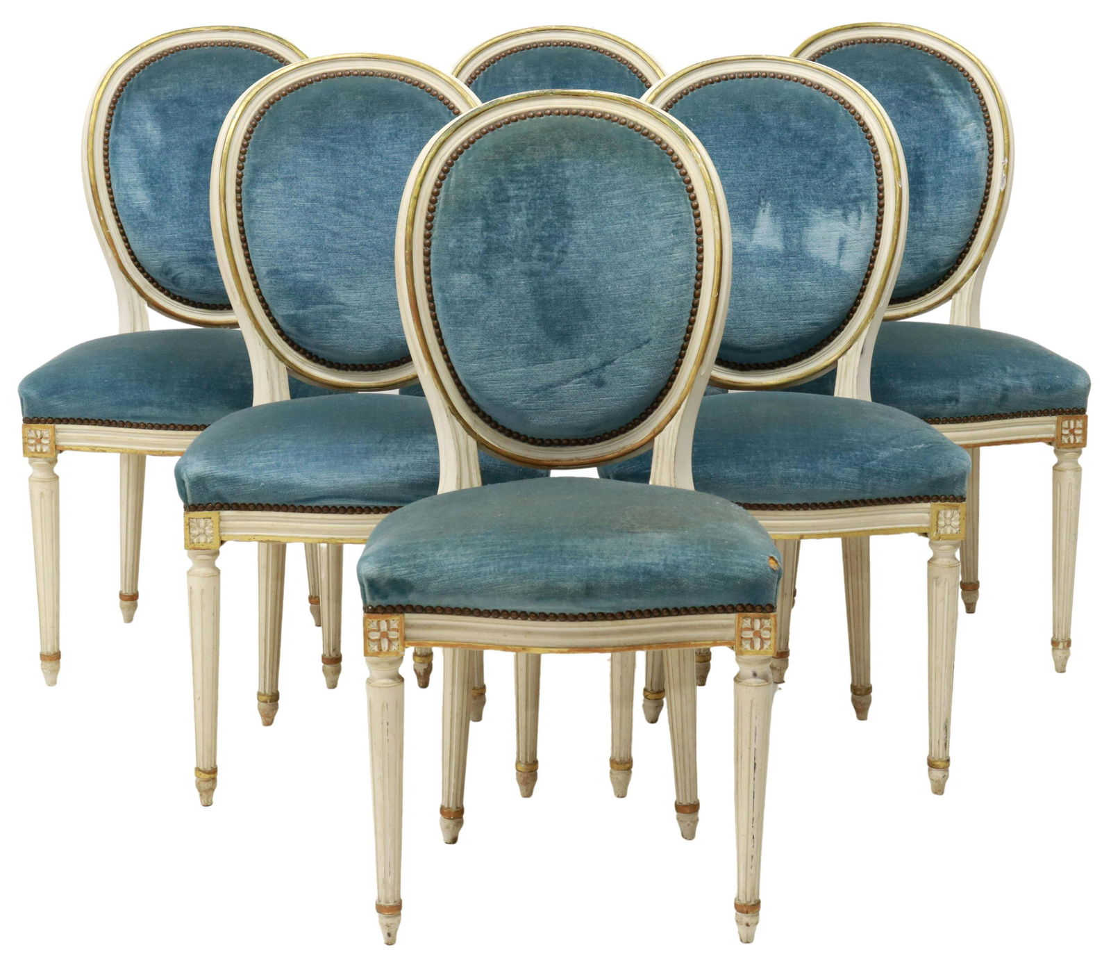 (6) FRENCH LOUIS XVI STYLE PAINTED DINING CHAIRS (1 of 3)