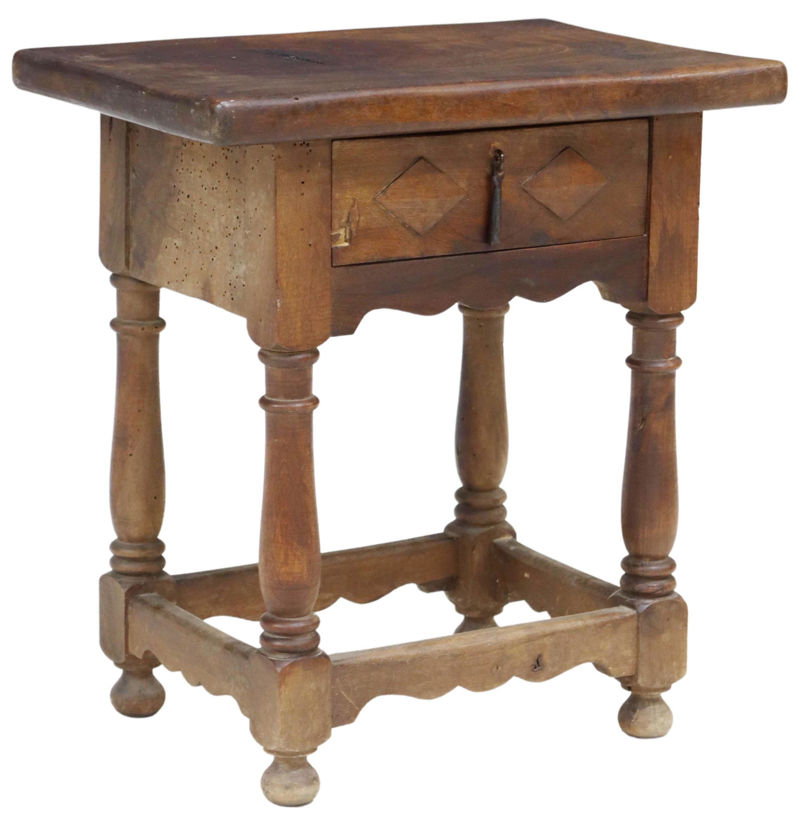 SMALL SPANISH BAROQUE STYLE WALNUT SIDE TABLE (1 of 5)