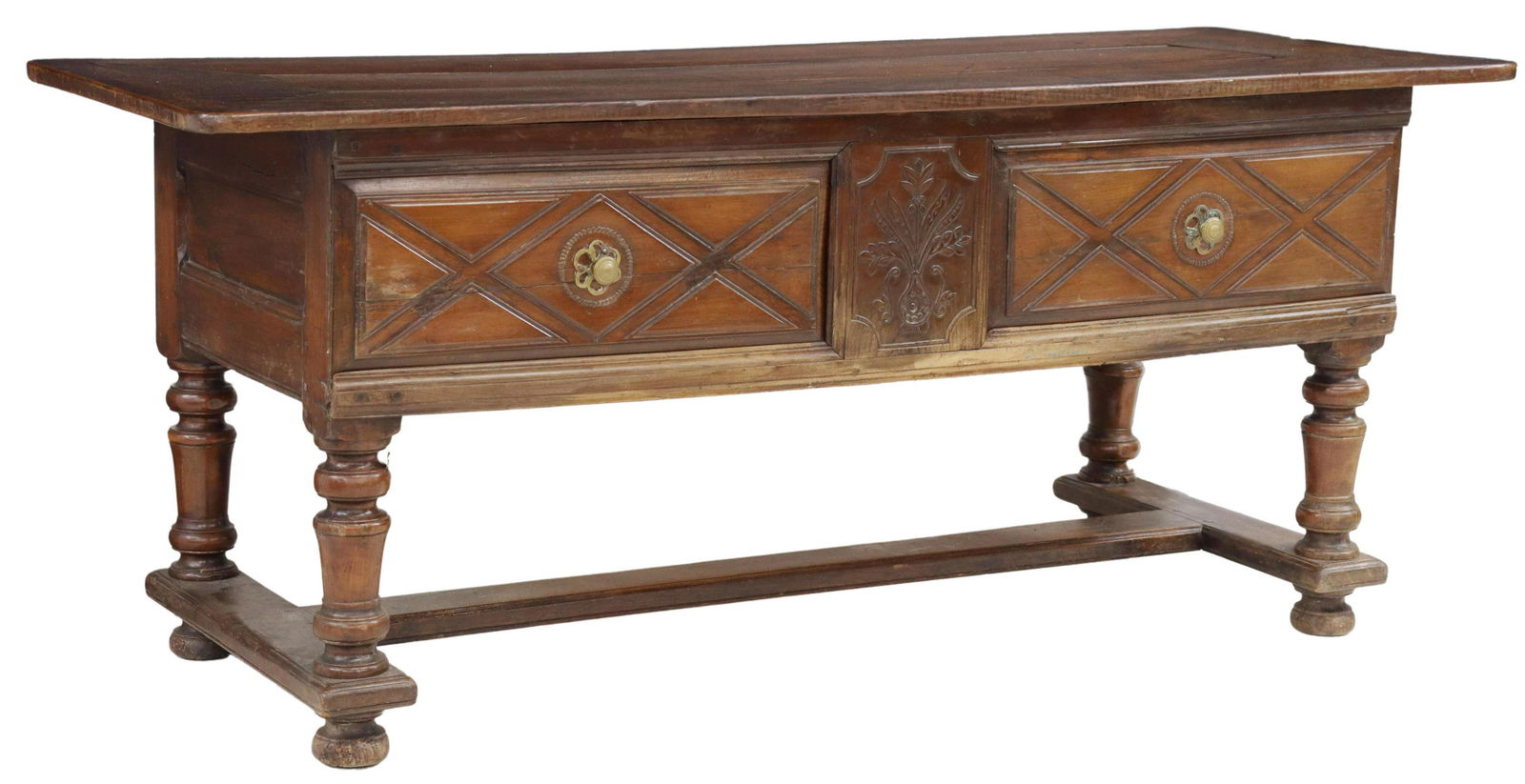 FRENCH PROVINCIAL WALNUT WORK TABLE, EARLY 19TH C. (1 of 6)