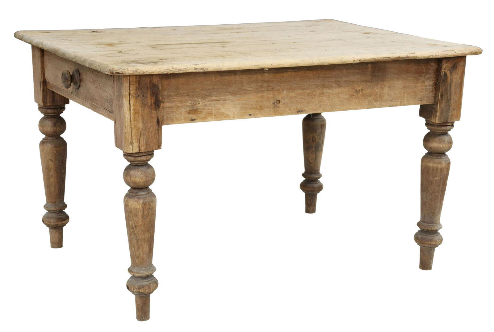 ENGLISH VICTORIAN PINE KITCHEN WORK TABLE (1 of 5)