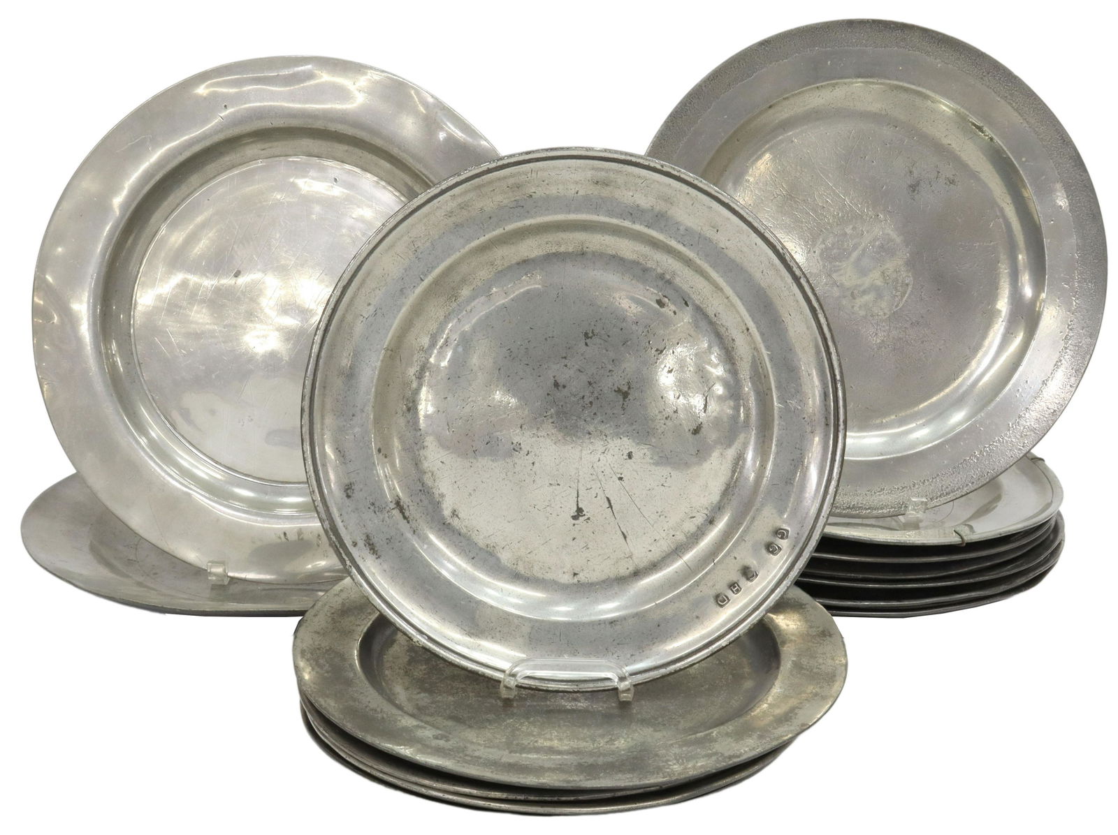 (16) ENGLISH PEWTER CHARGERS, 18TH/ 19TH C. (1 of 7)