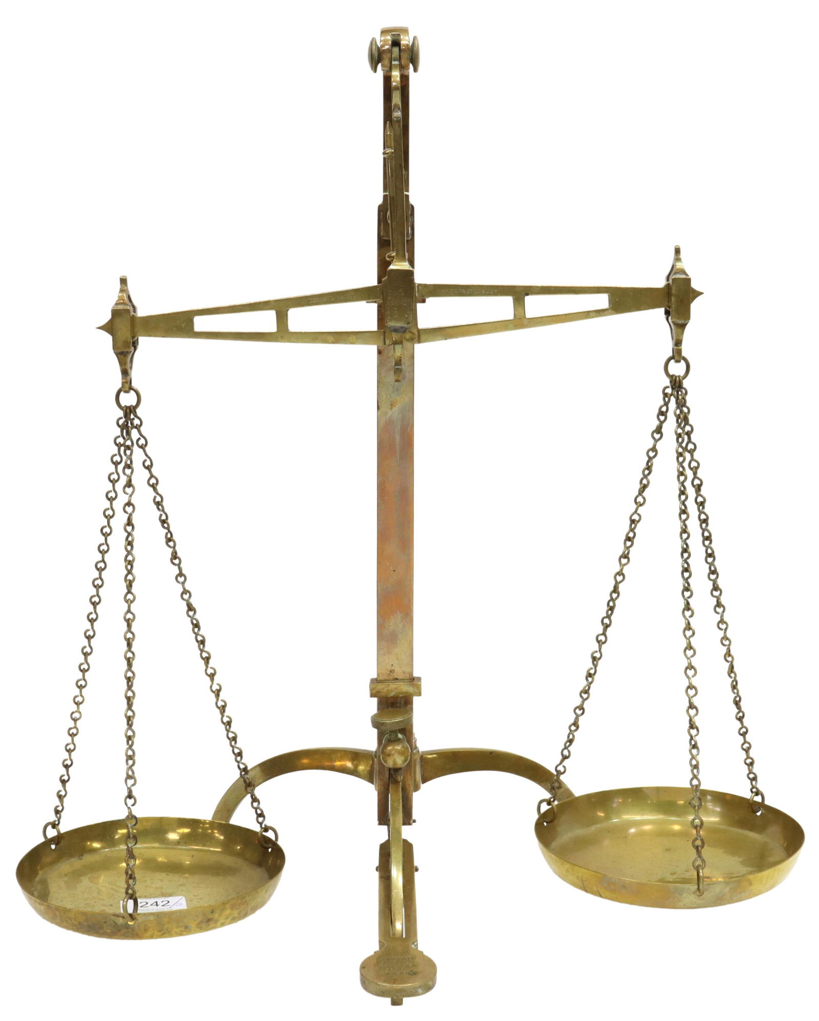 ENGLISH COUNTERTOP BRASS BALANCE SCALES (1 of 4)