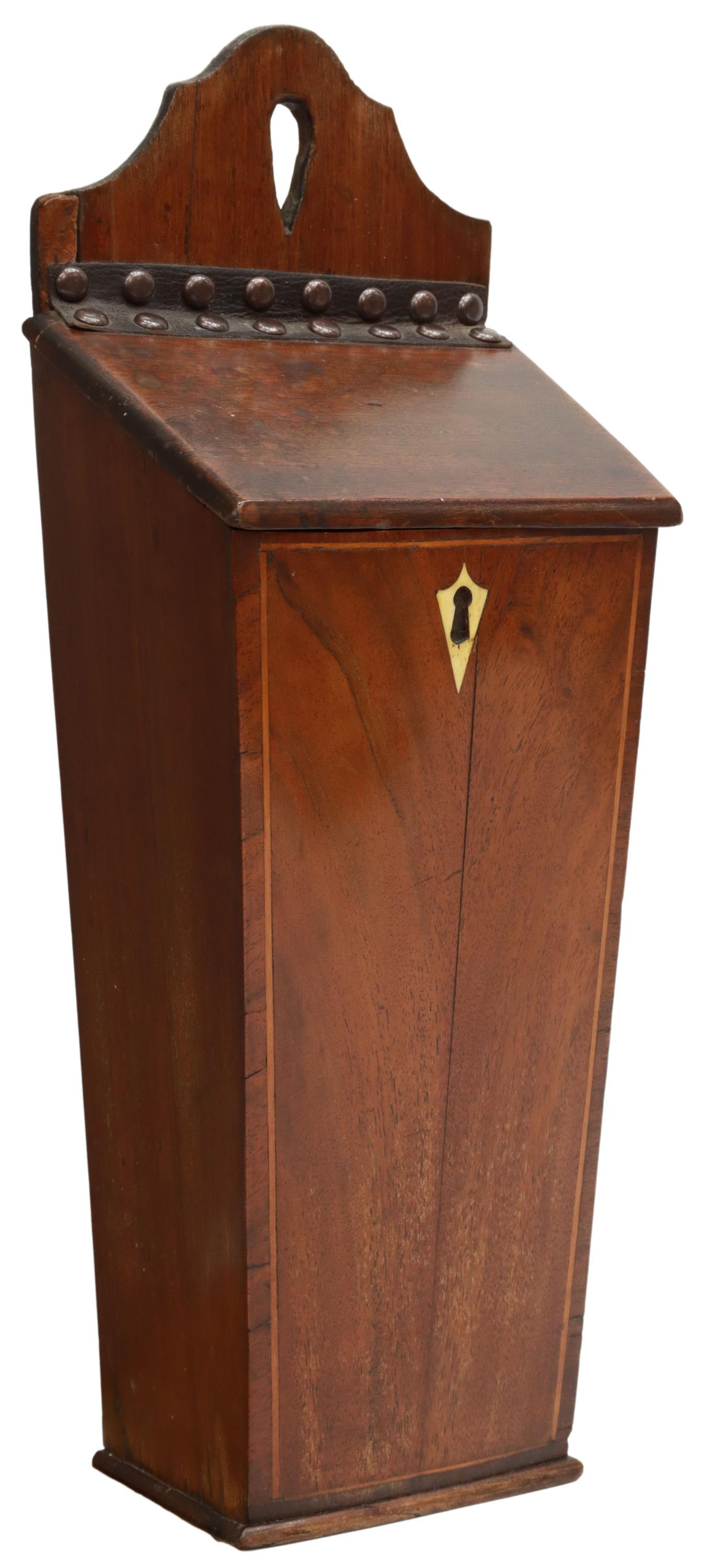 ENGLISH GEORGIAN PERIOD MAHOGANY CUTLERY BOX (1 of 5)