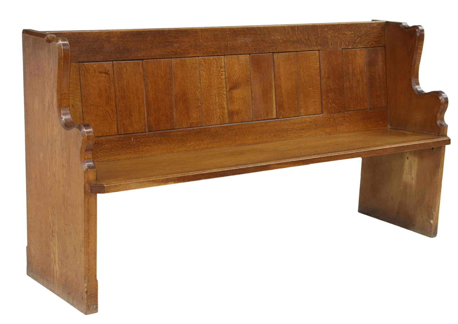 ENGLISH VICTORIAN OAK CHURCH PEW SETTLE BENCH (1 of 3)