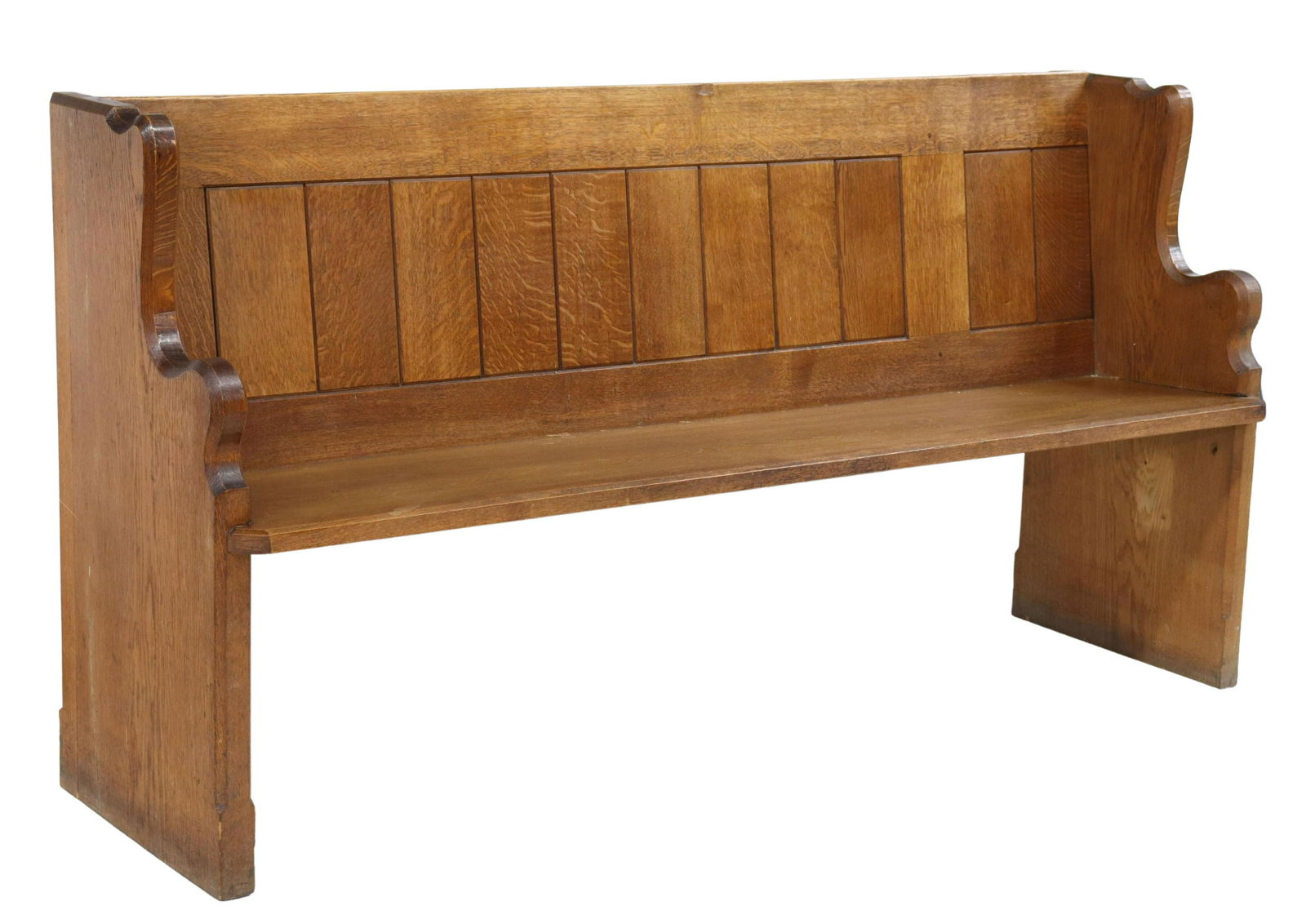 ENGLISH VICTORIAN OAK CHURCH PEW SETTLE BENCH (1 of 3)