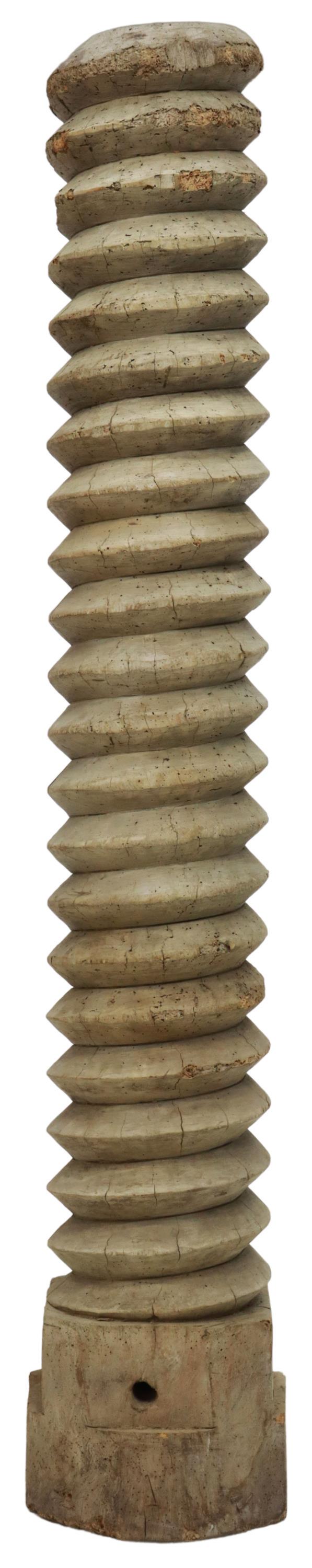 ARCHITECTURAL FRENCH OAK GRAPE PRESS SCREW (1 of 3)