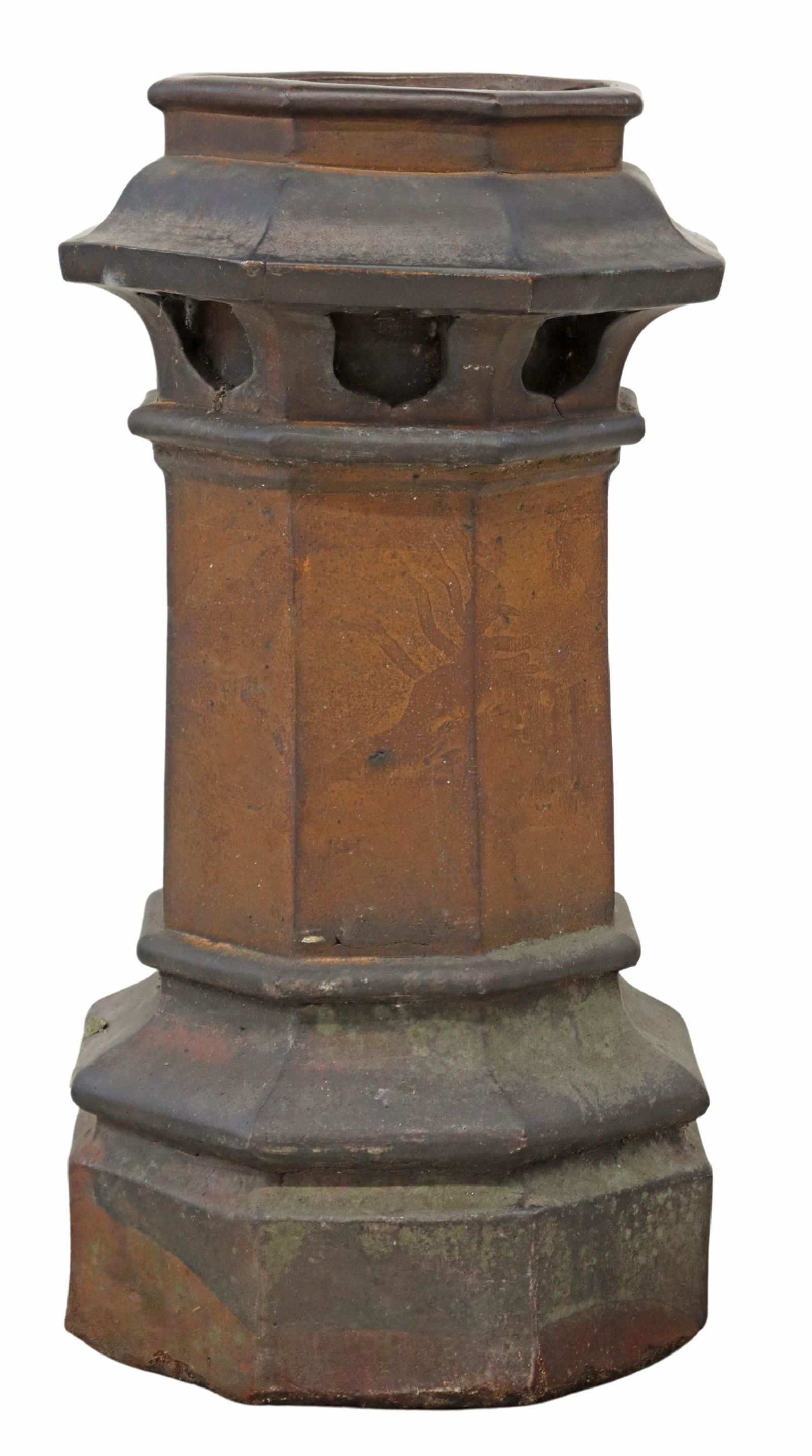 ARCHITECTURAL ENGLISH TERRACOTTA CHIMNEY POT (1 of 3)