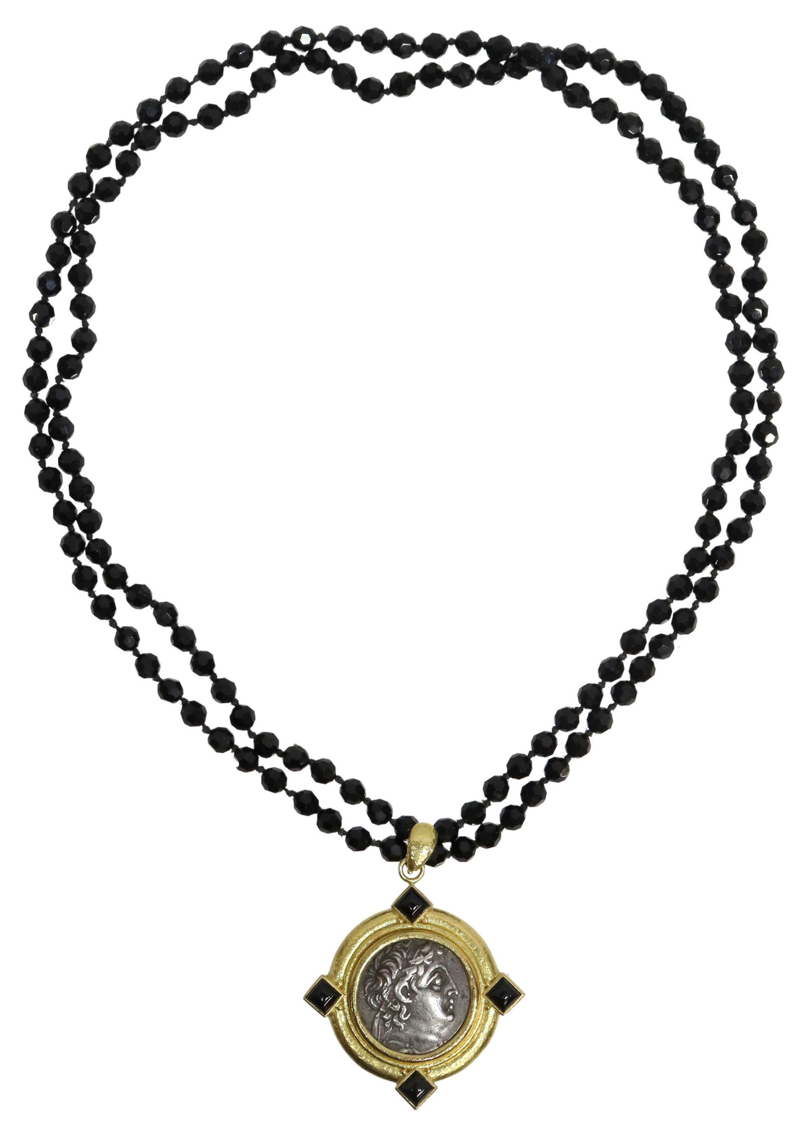 ESTATE 18KT GOLD & TYRIAN SHEKEL PENDANT NECKLACE (1 of 5)