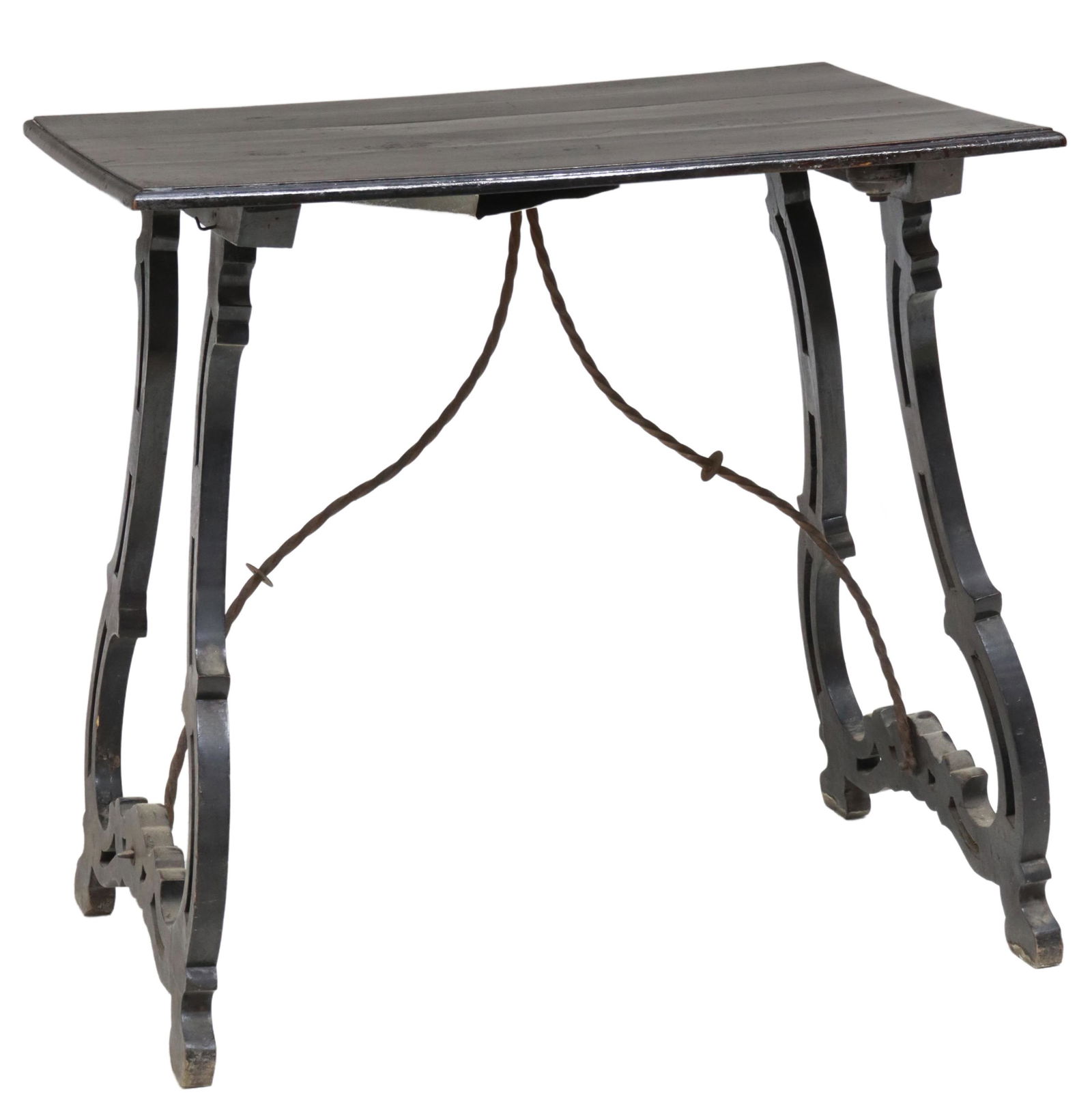 SPANISH BAROQUE STYLE EBONIZED TABLE (1 of 4)
