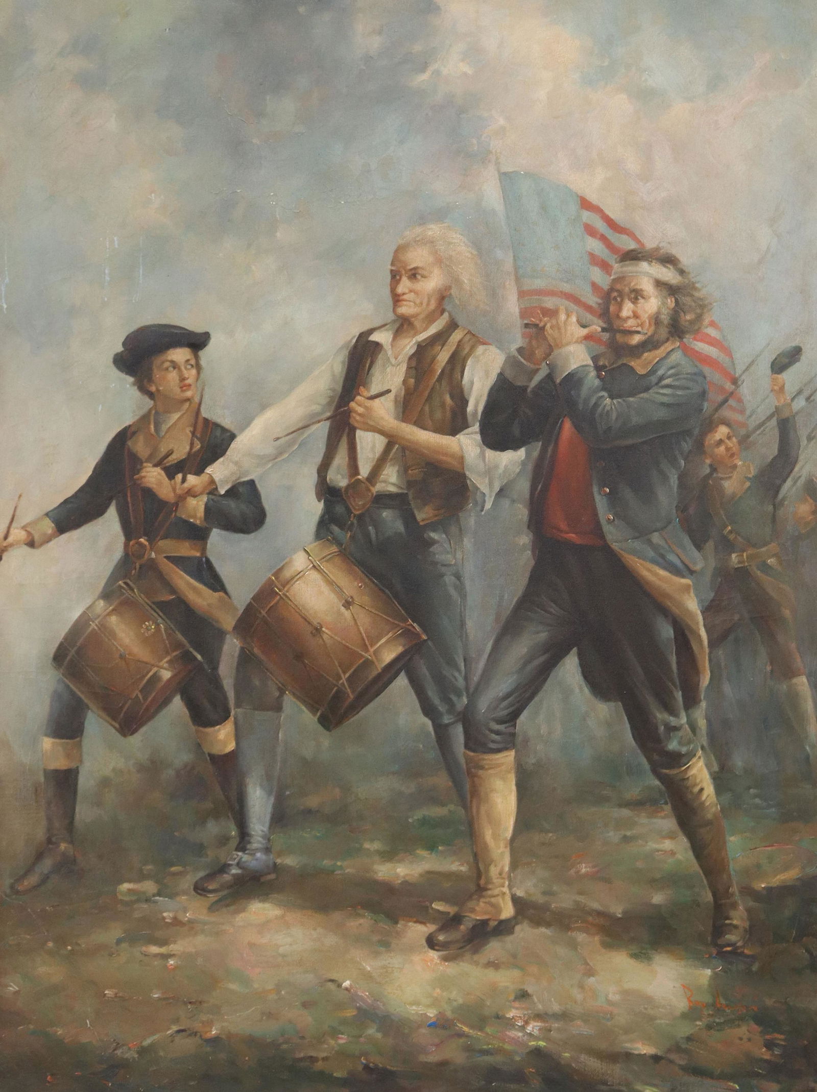 OIL PAINTING SPIRIT OF '76 AFTER ARCHIBALD WILLARD (1 of 4)