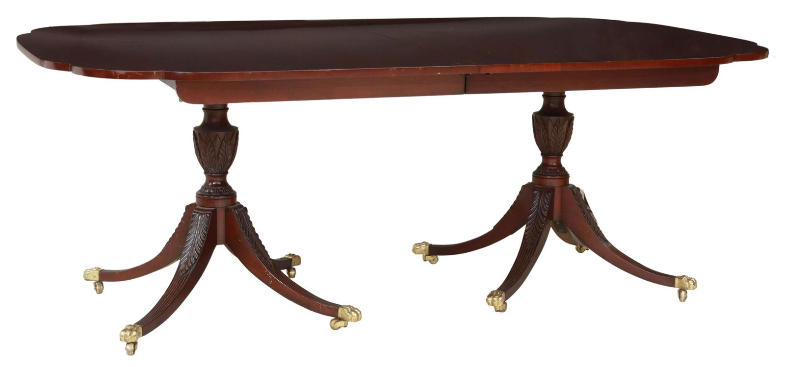 KINDEL SHERATON STYLE MAHOGANY EXTENSION TABLE (1 of 4)