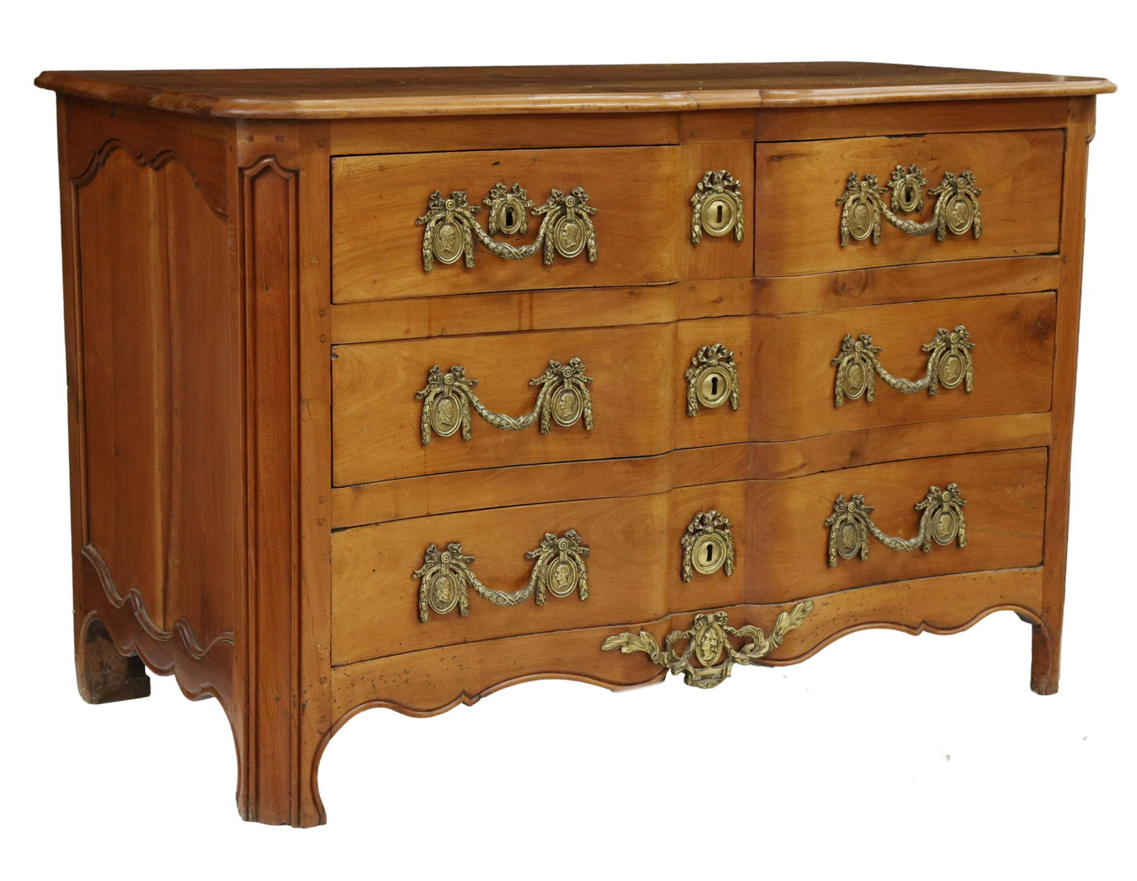 LOUIS XIV STYLE FRUITWOOD COMMODE EN ARBALETE (1 of 6)