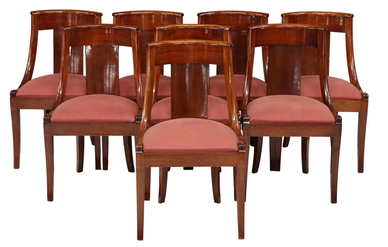 (8) FRENCH EMPIRE STYLE MAHOGANY DINING CHAIRS (1 of 3)