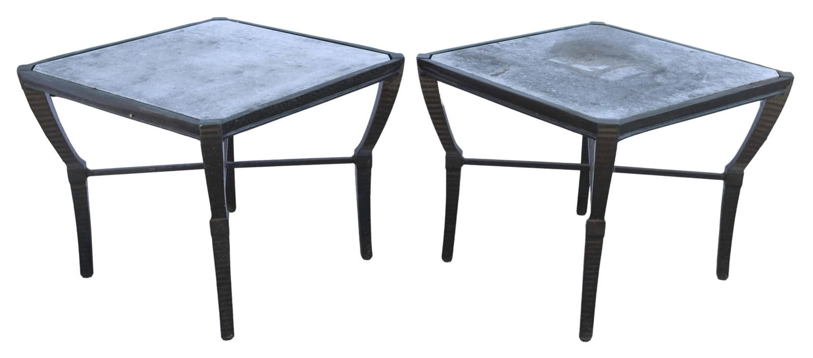 (2) CENTURY ANDALUSIA PATIO ALUMINUM SIDE TABLES (1 of 4)
