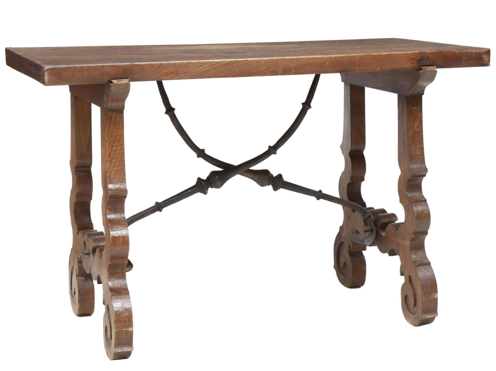 SPANISH BAROQUE STYLE OAK SINGLE-BOARD TOP TABLE (1 of 4)