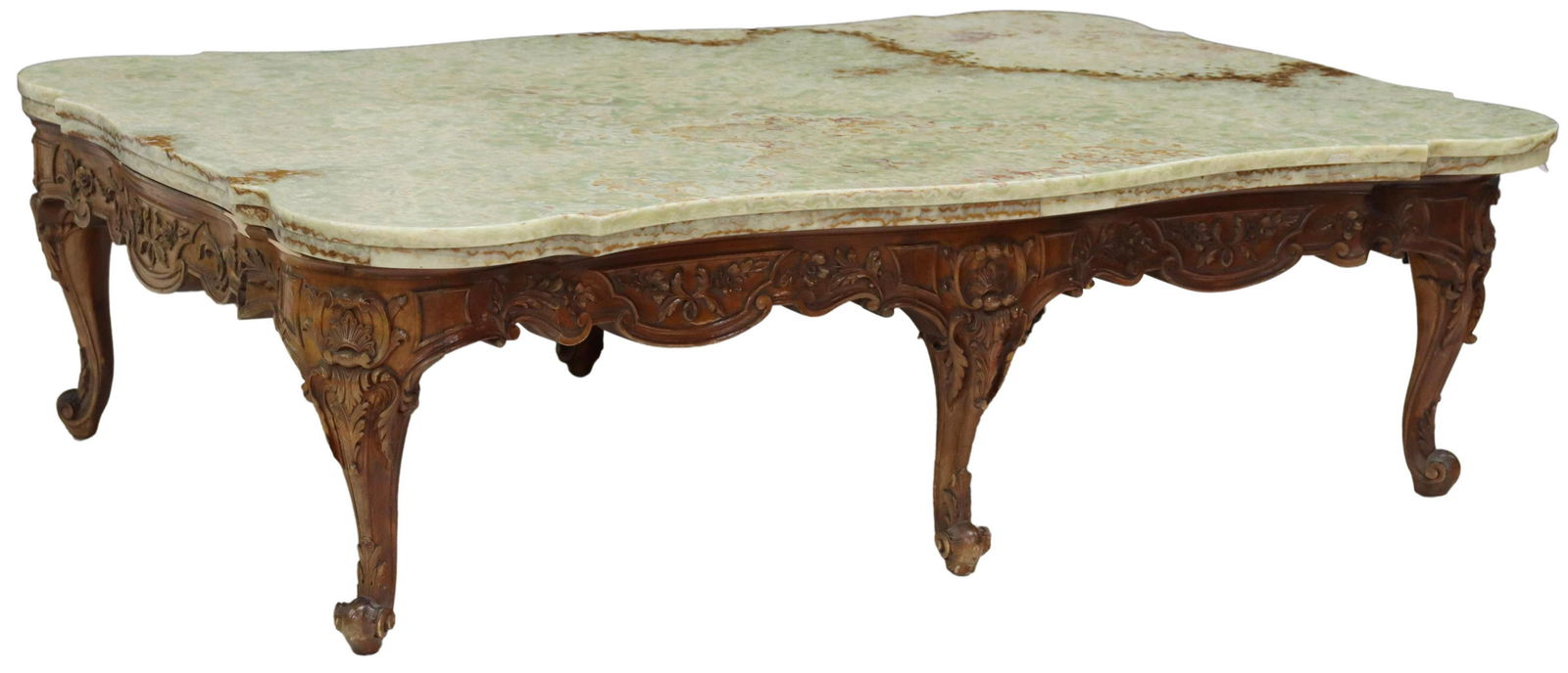 SPANISH LOUIS XV STYLE ONYX TOP COFFEE TABLE (1 of 4)