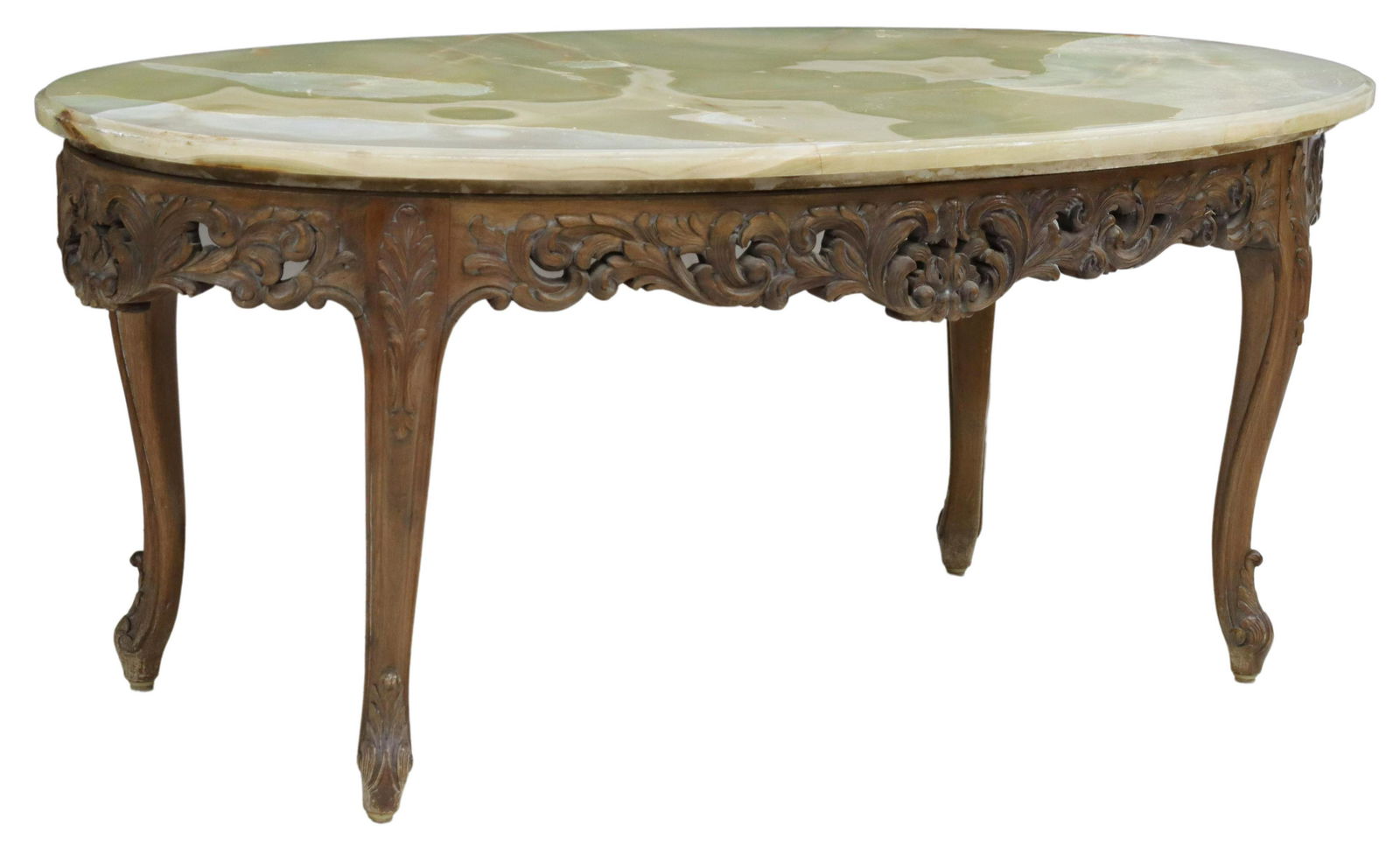 SPANISH LOUIS XV STYLE ONYX-TOP COFFEE TABLE (1 of 5)