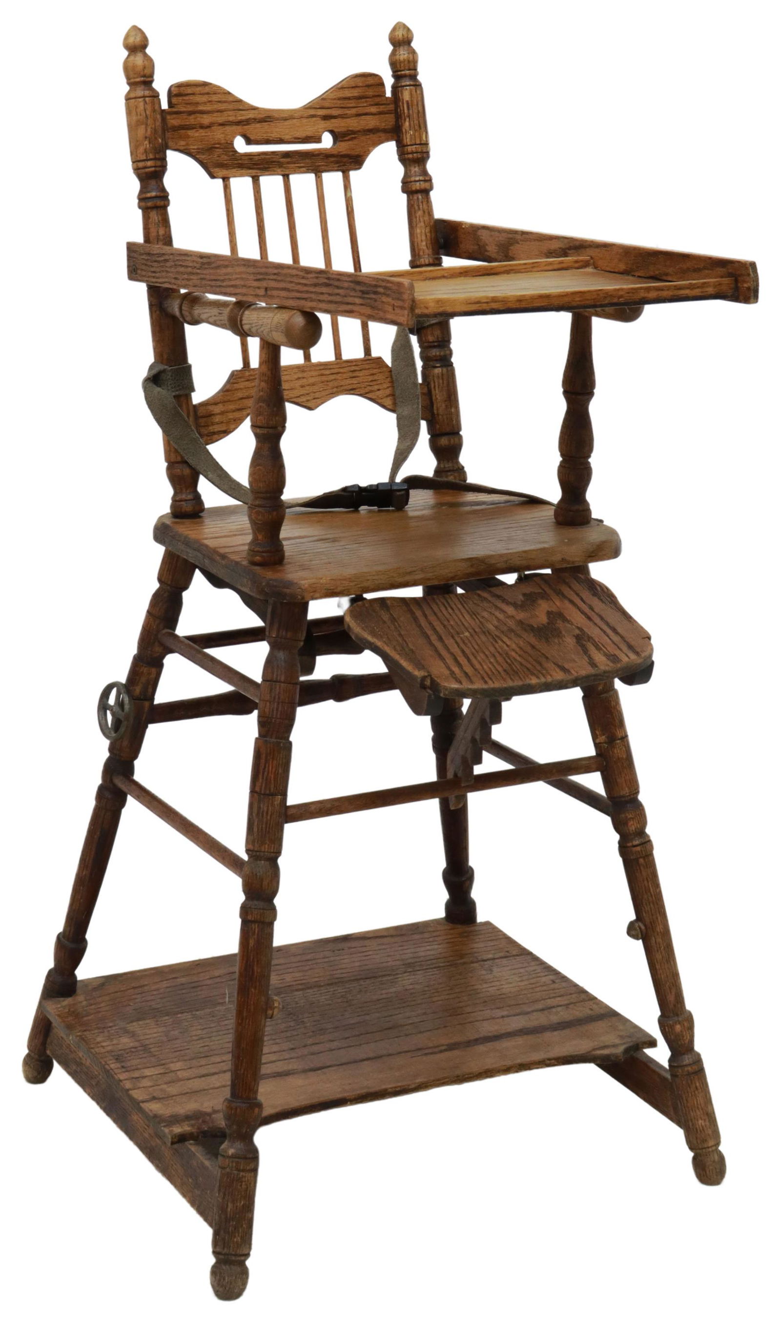 LATE VICTORIAN OAK CHILD'S METAMORPHIC HIGHCHAIR (1 of 6)