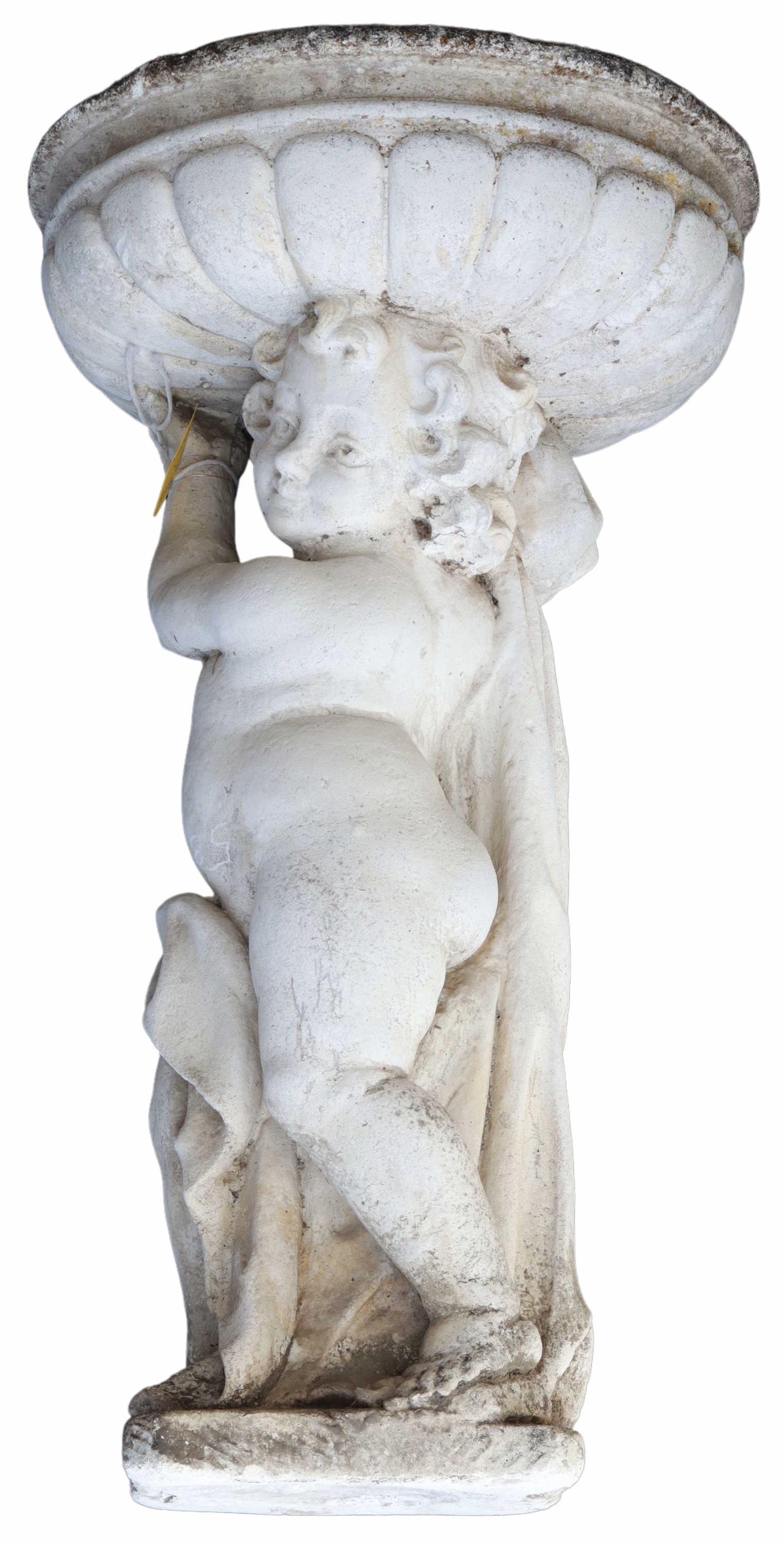 LARGE CAST STONE PUTTO GARDEN FOUNTAIN / PLANTER (1 of 2)