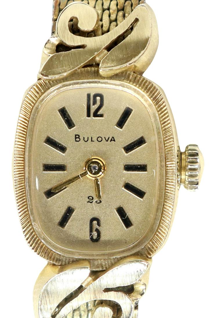 RETRO LADY'S BULOVA 14KT GOLD CASE WRISTWATCH (1 of 6)